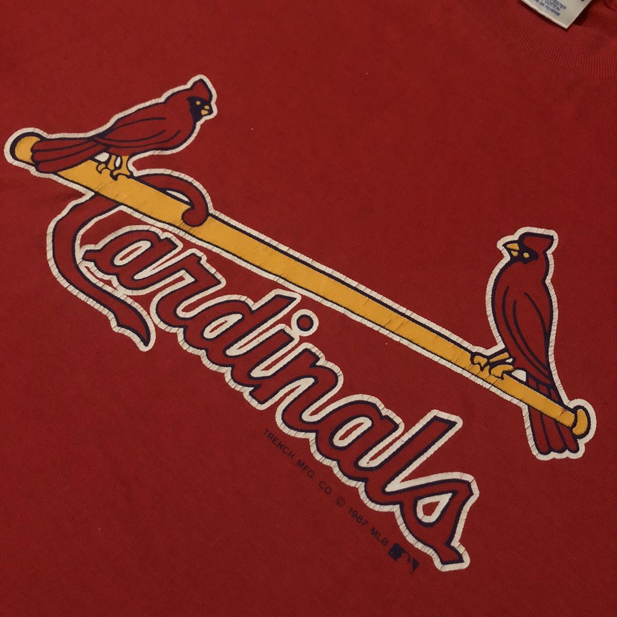 MLB Vintage 1980s St Louis Cardinals MLB Logo Single Stitch Tee Size US L / EU 52-54 / 3 - 4 Thumbnail
