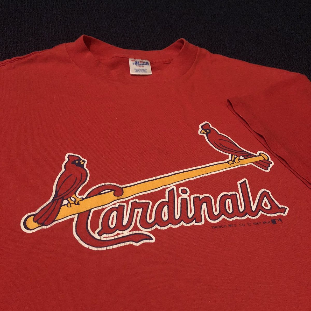 MLB Vintage 1980s St Louis Cardinals MLB Logo Single Stitch Tee Size US L / EU 52-54 / 3 - 2 Thumbnail