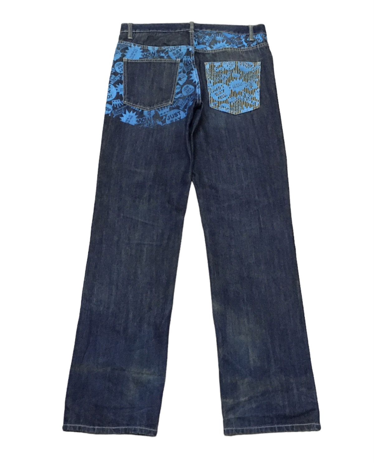 If Six Was Nine × Japanese Brand Rare Design Vintage Japanese Brand Jungle Storm Jeans 1990s Size US 35 - 1 Thumbnail