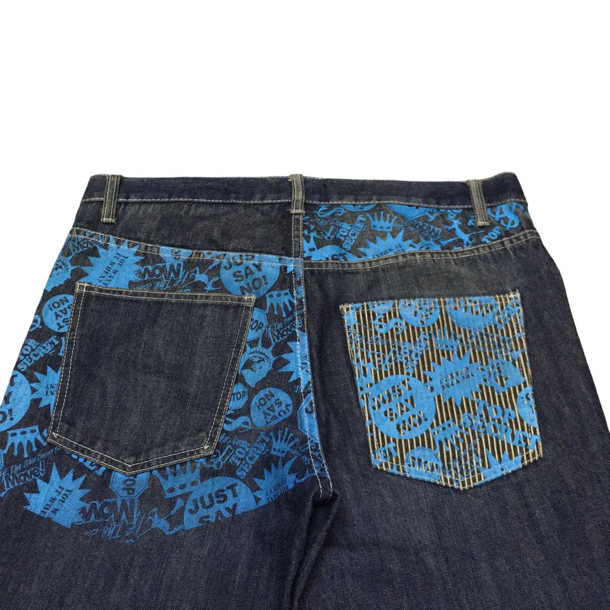 If Six Was Nine × Japanese Brand Rare Design Vintage Japanese Brand Jungle Storm Jeans 1990s Size US 35 - 4 Thumbnail