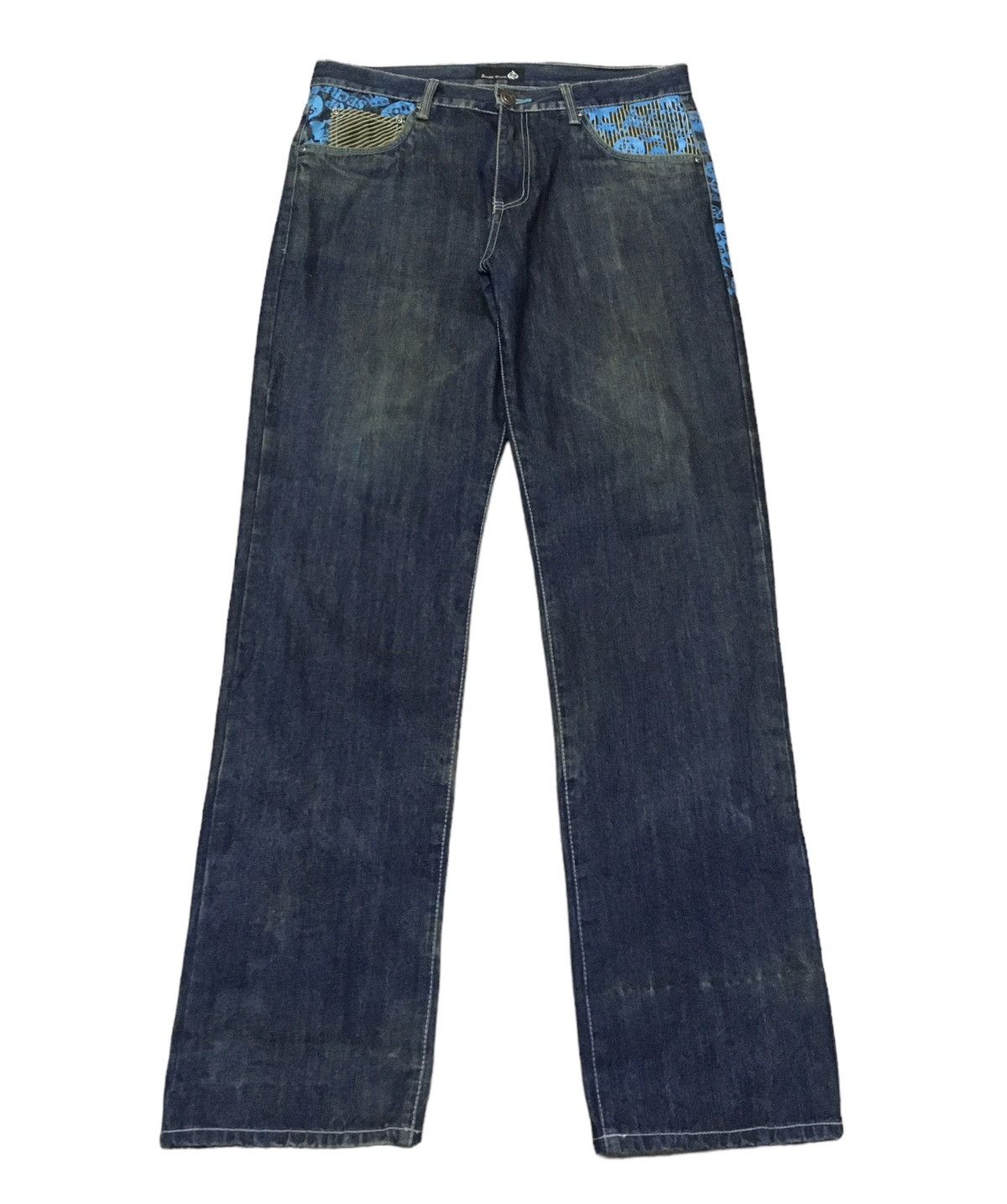 If Six Was Nine × Japanese Brand Rare Design Vintage Japanese Brand Jungle Storm Jeans 1990s Size US 35 - 2 Thumbnail