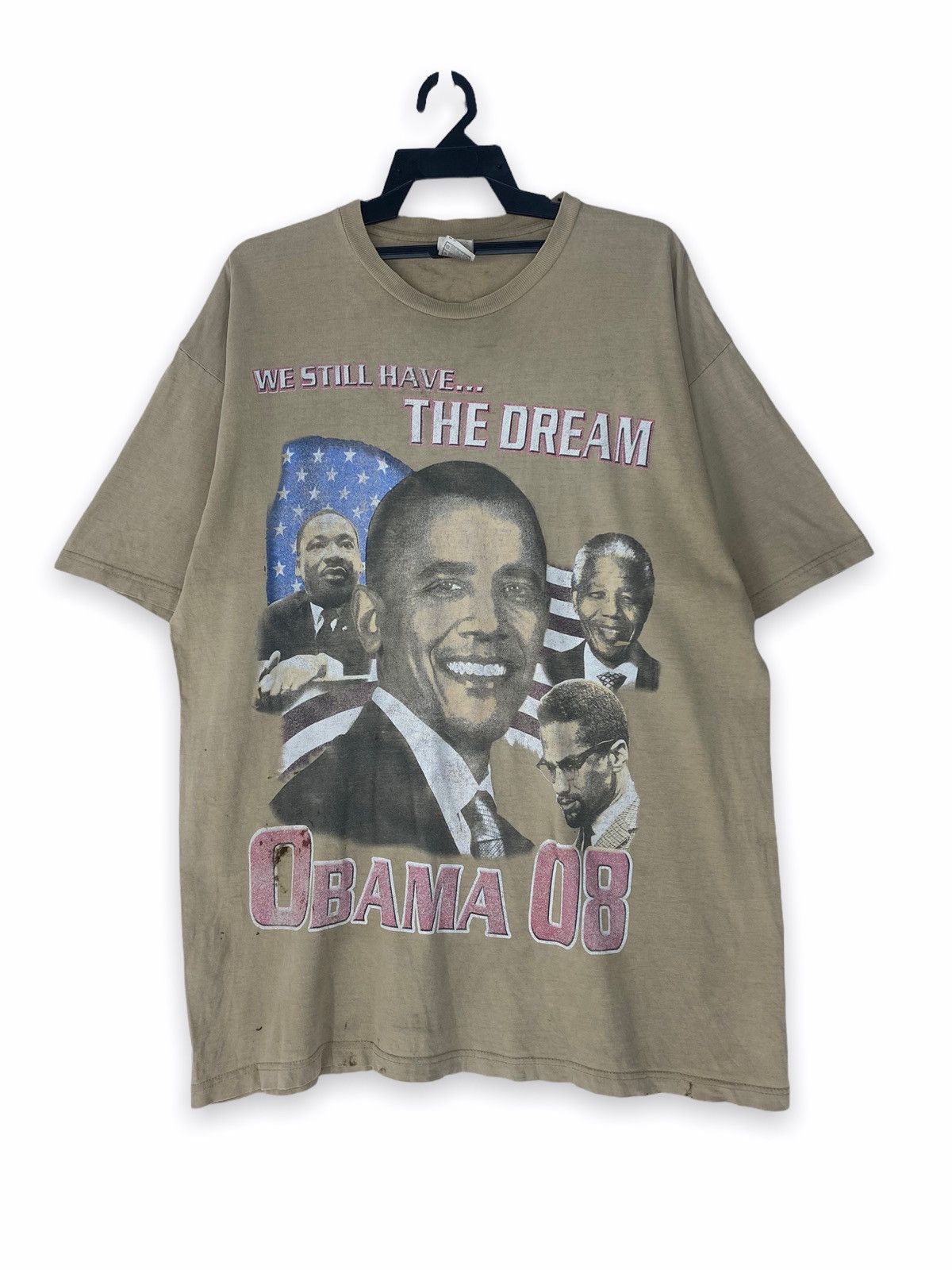 image of Rap Tees x Vintage Obama President Of United States in Brown, Men's (Size 2XL)