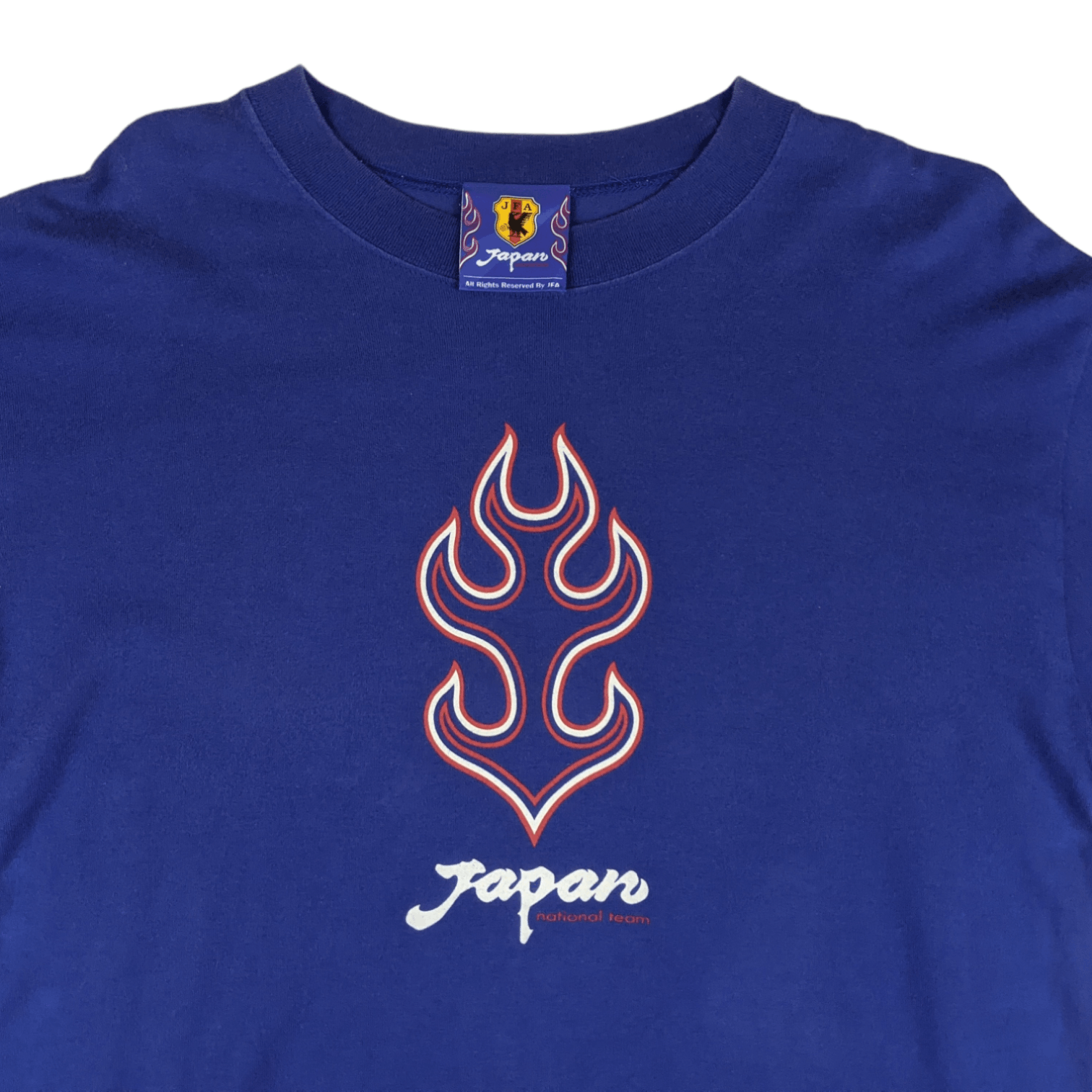 Japanese Brand Vintage 1996 JAPAN FOOTBALL Samurai Blue Tee Single Stitches Size US M / EU 48-50 / 2 - 4 Thumbnail