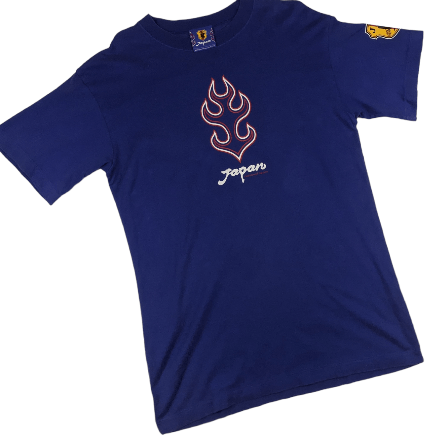 Japanese Brand Vintage 1996 JAPAN FOOTBALL Samurai Blue Tee Single Stitches Size US M / EU 48-50 / 2 - 3 Thumbnail