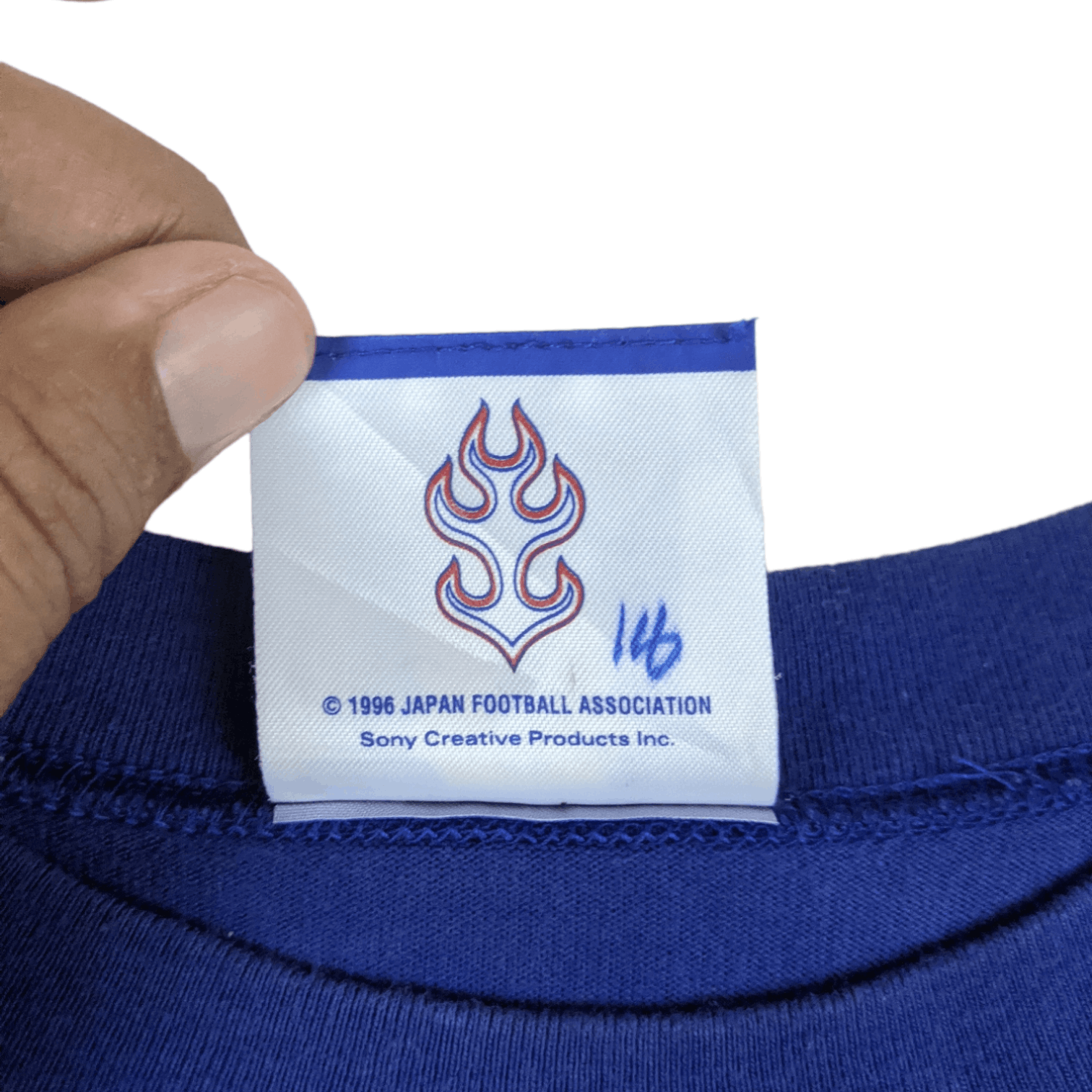 Japanese Brand Vintage 1996 JAPAN FOOTBALL Samurai Blue Tee Single Stitches Size US M / EU 48-50 / 2 - 10 Thumbnail