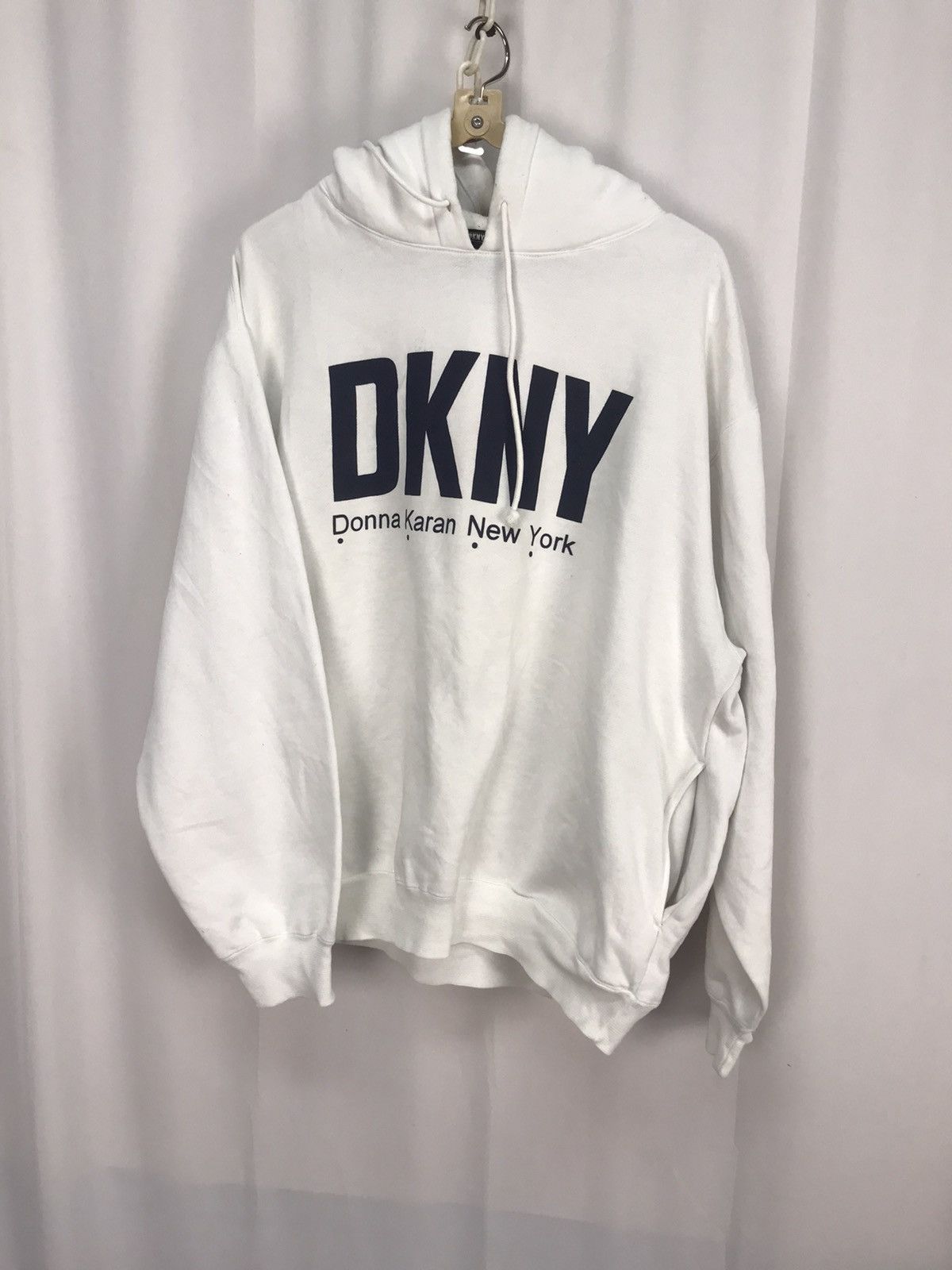 DKNY × Donna Karan × Vintage Donna Karan New York (DKNY) spellout hoodie pullover Size US L / EU 52-54 / 3 - 7 Thumbnail