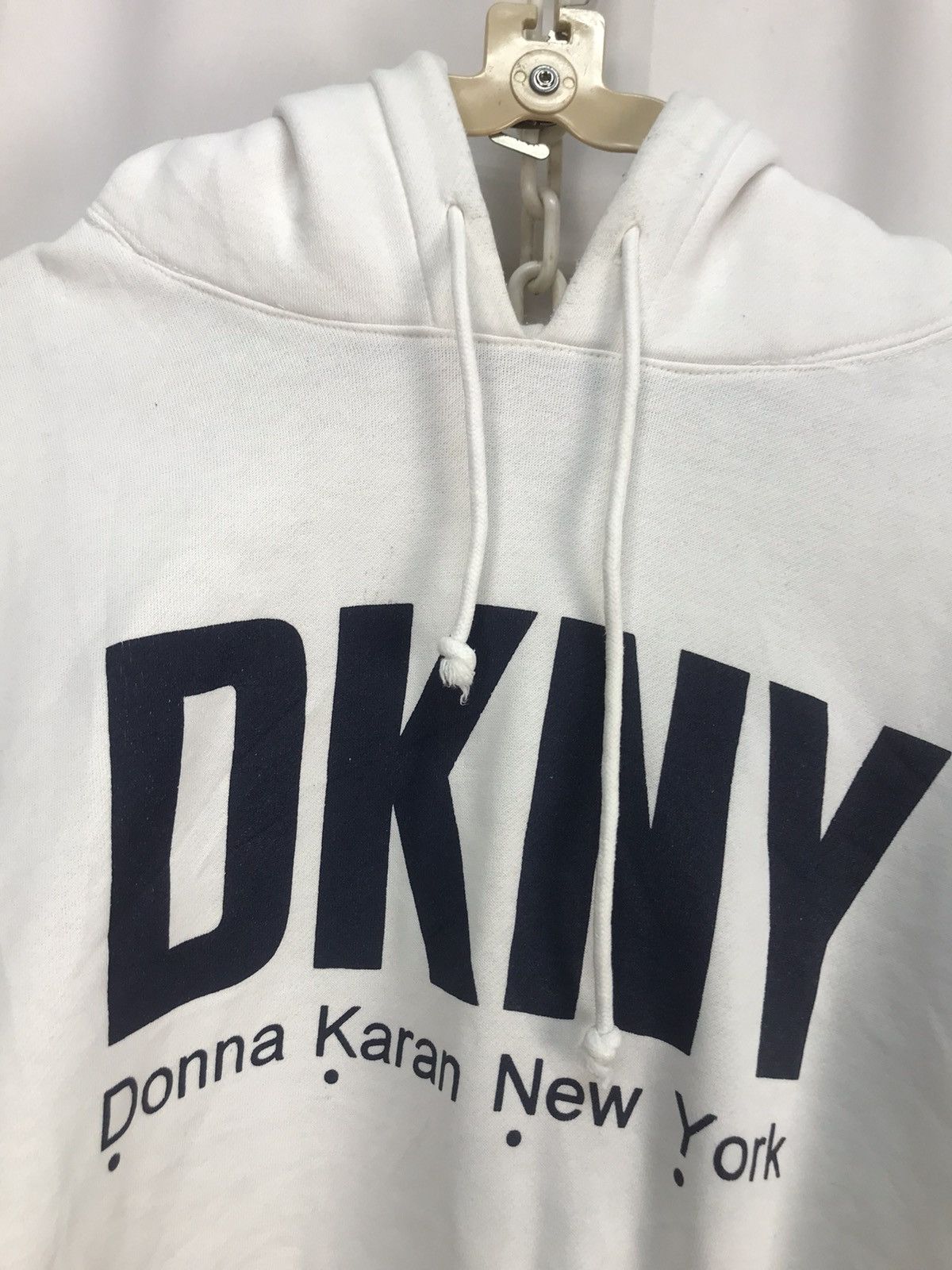 DKNY × Donna Karan × Vintage Donna Karan New York (DKNY) spellout hoodie pullover Size US L / EU 52-54 / 3 - 6 Thumbnail