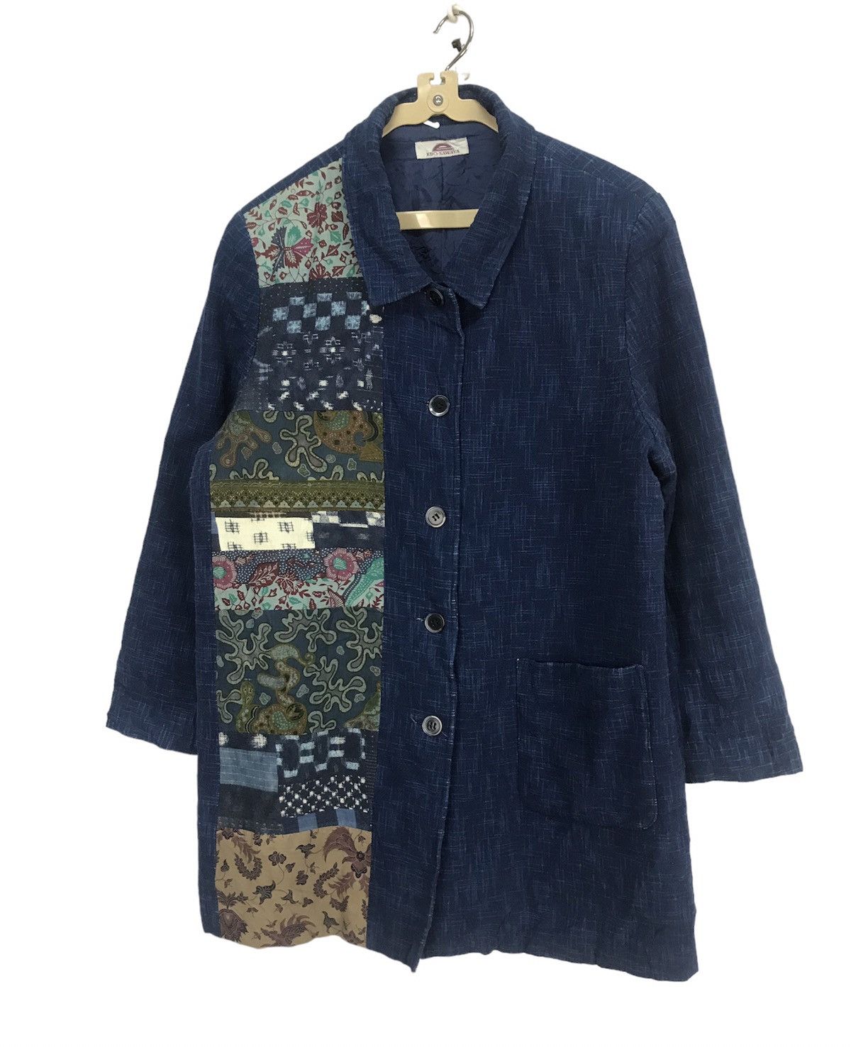 Japanese Brand × Vintage Vintage patchwork button up jacket by EDO SAWAYA Size US M / EU 48-50 / 2 - 2 Thumbnail