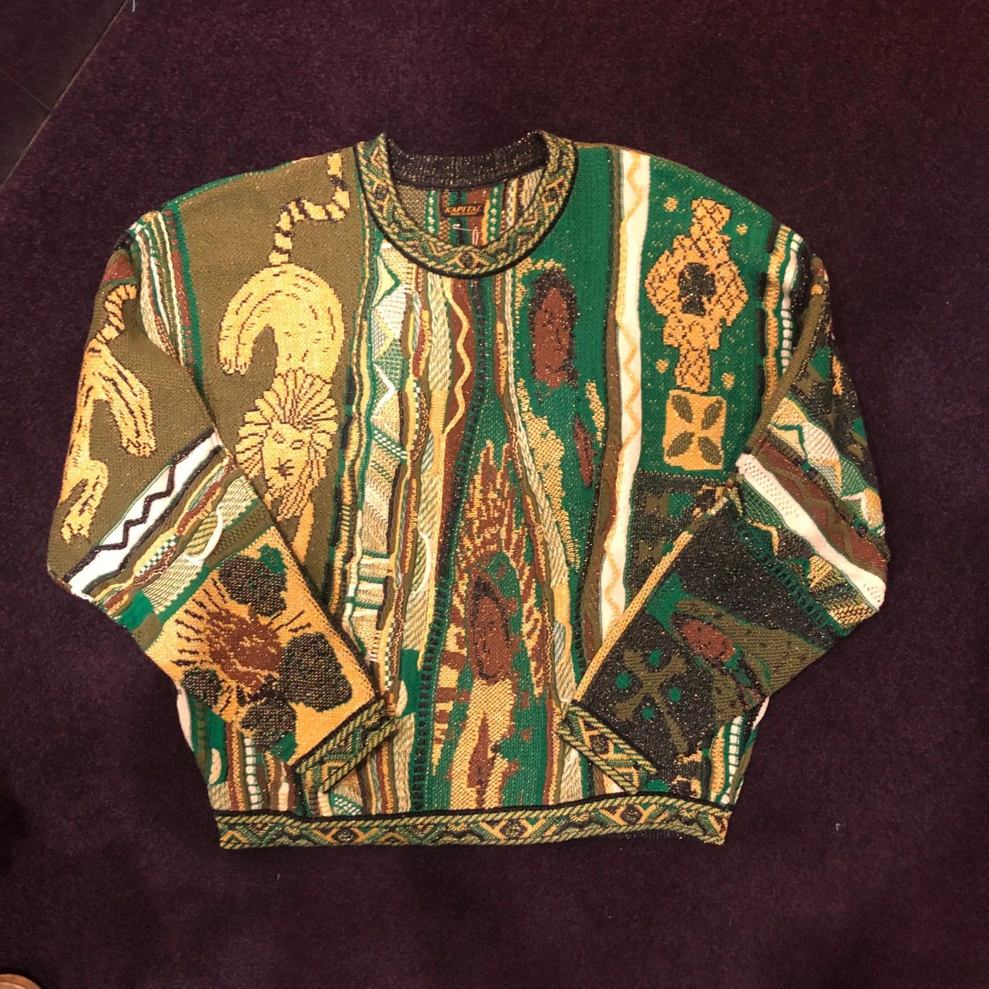 Kapital Rasta Virgin Mary Gaudy Sweater