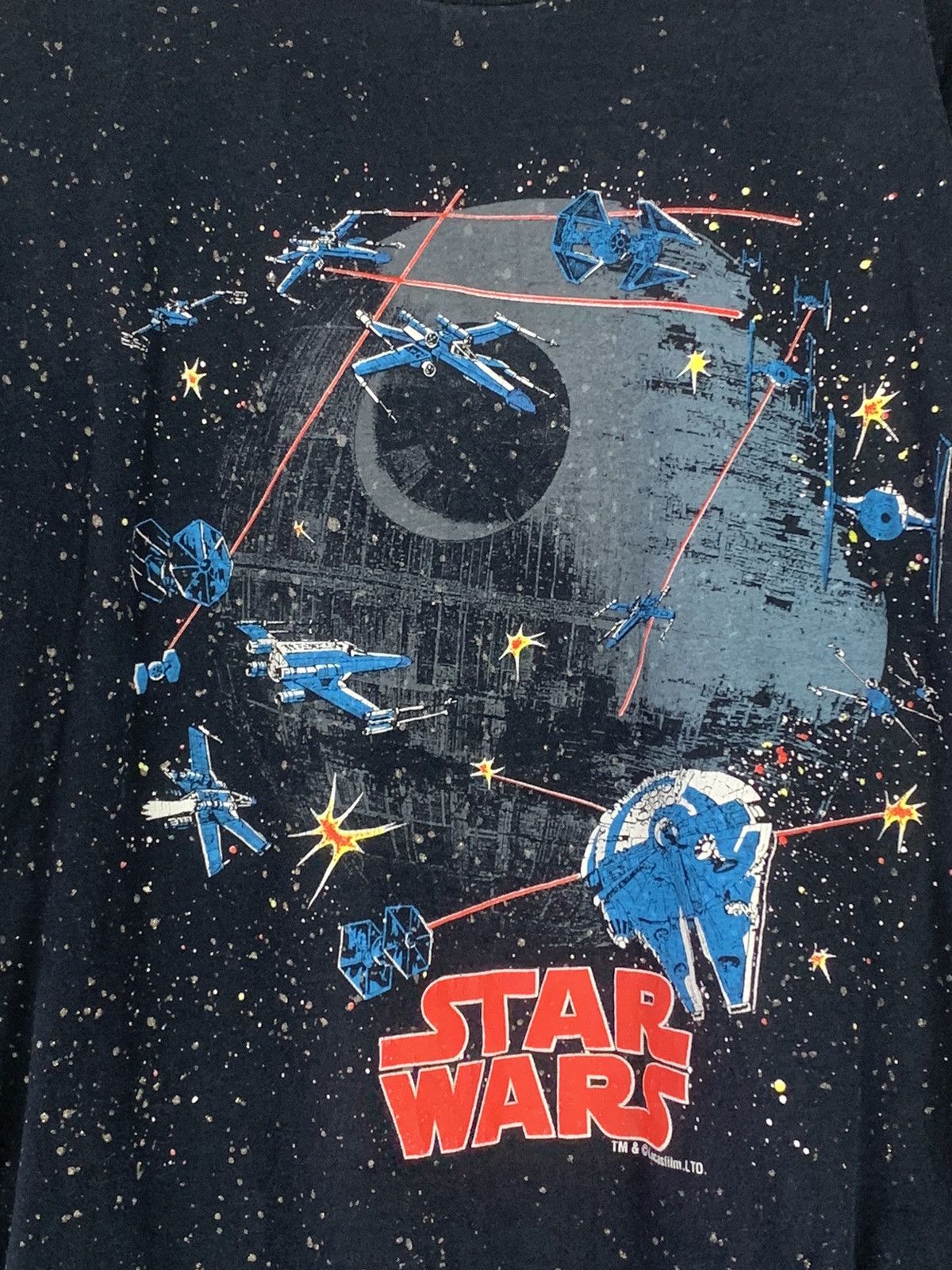 Star Wars × Vintage Vintage 80s Star Wars Death Star Millennium Falcon Size US L / EU 52-54 / 3 - 3 Thumbnail