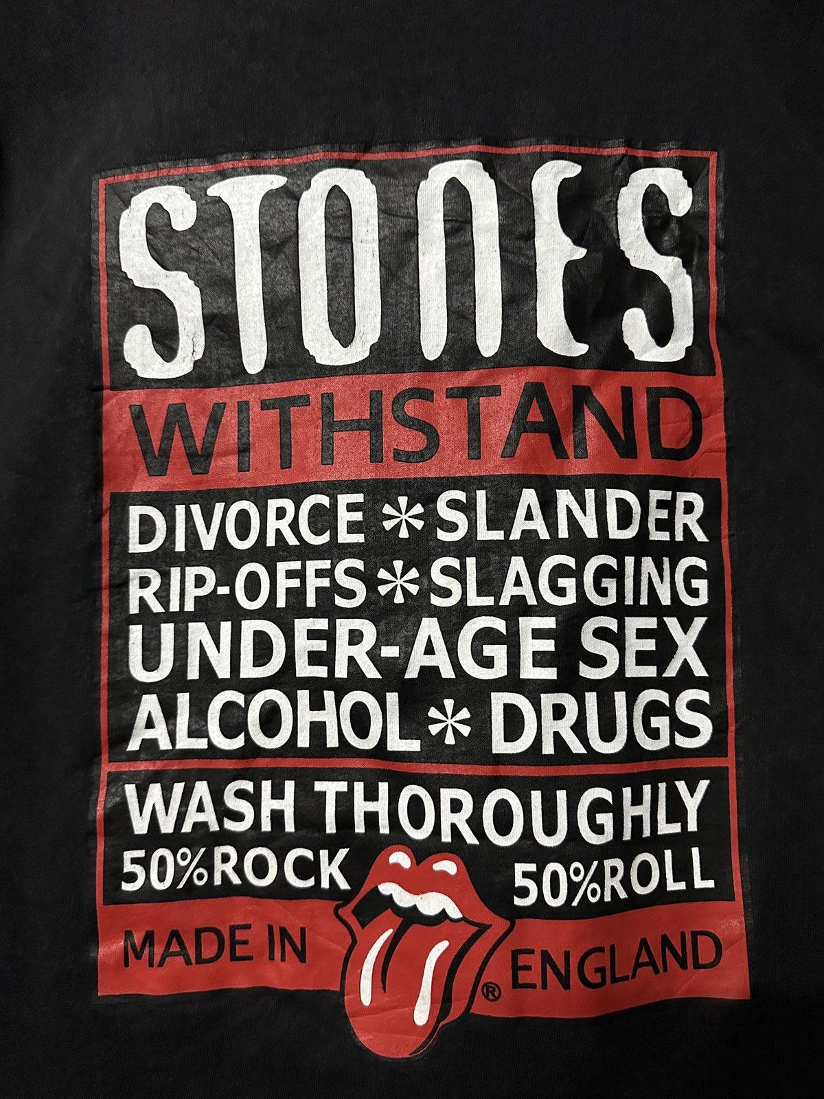 Band Tees × Vintage Vintage Rolling Stones Withstand Bootleg Faded Tee Size US L / EU 52-54 / 3 - 3 Thumbnail
