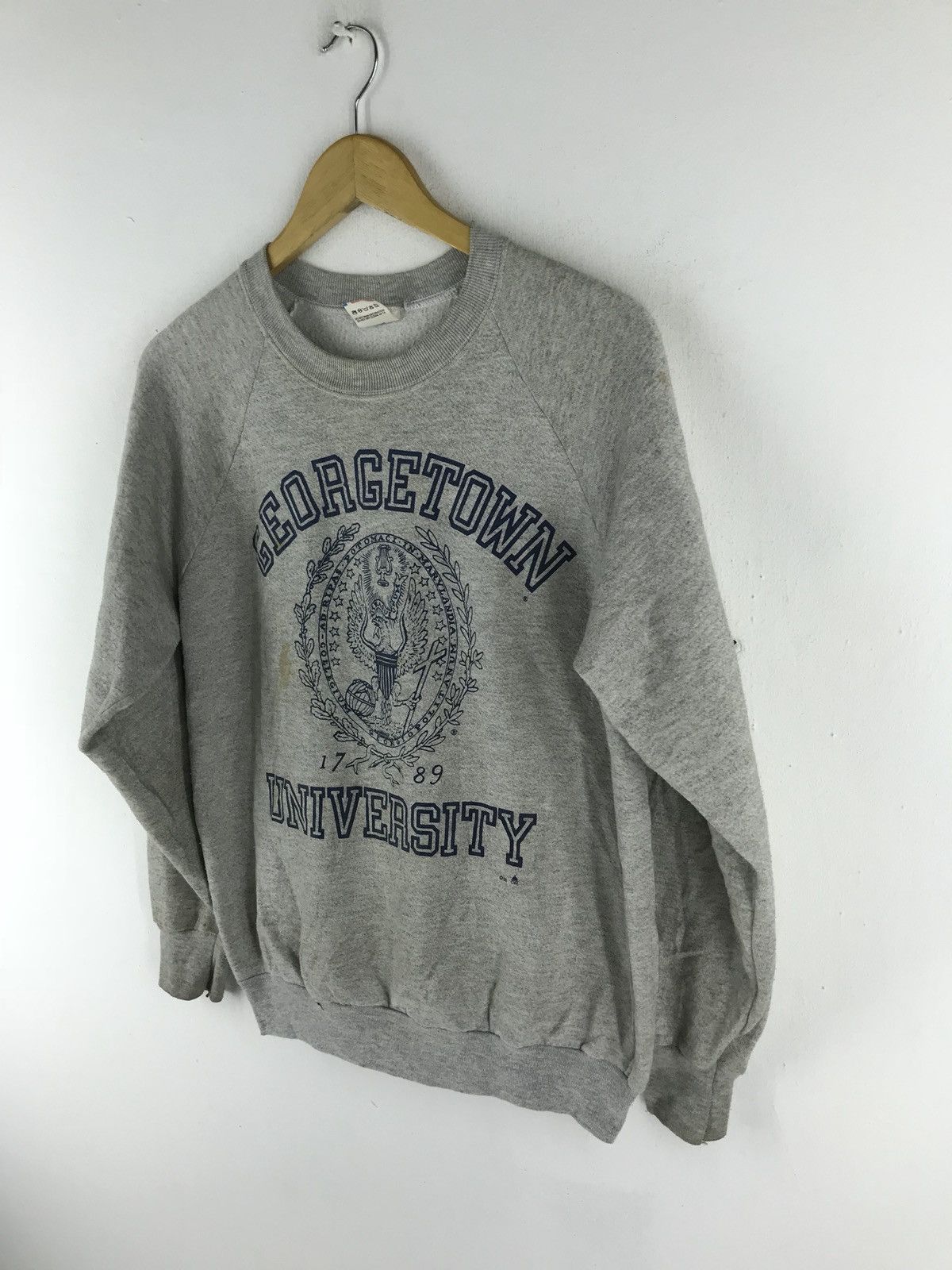 Fruit Of The Loom 🔥FINAL DROP🔥Vintage 80s Georgetown University Size US L / EU 52-54 / 3 - 3 Thumbnail