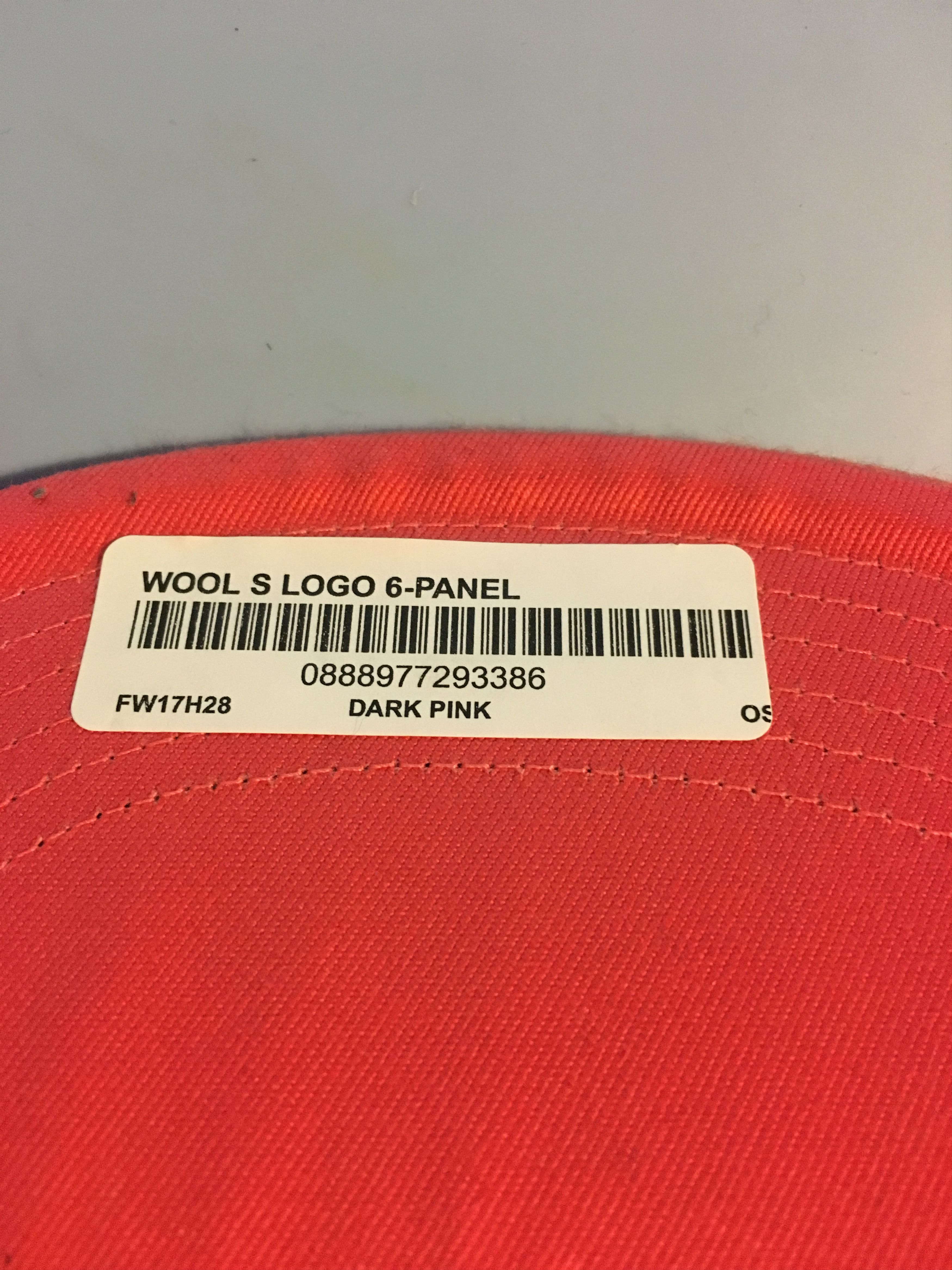 Supreme Supreme Wool S Logo 6 Panel Cap Dark Pink FW17 Size ONE SIZE - 3 Thumbnail
