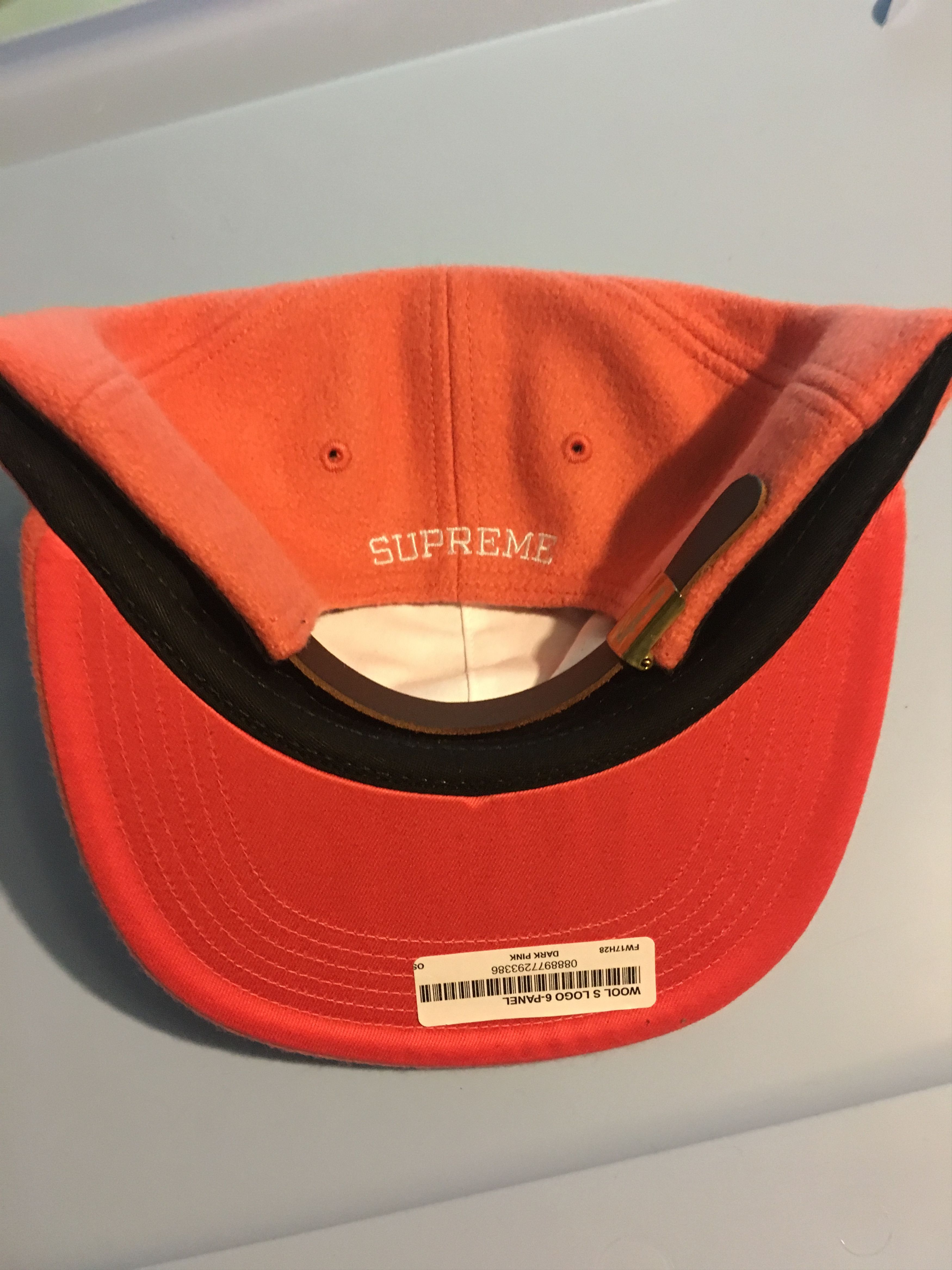 Supreme Supreme Wool S Logo 6 Panel Cap Dark Pink FW17 Size ONE SIZE - 2 Thumbnail