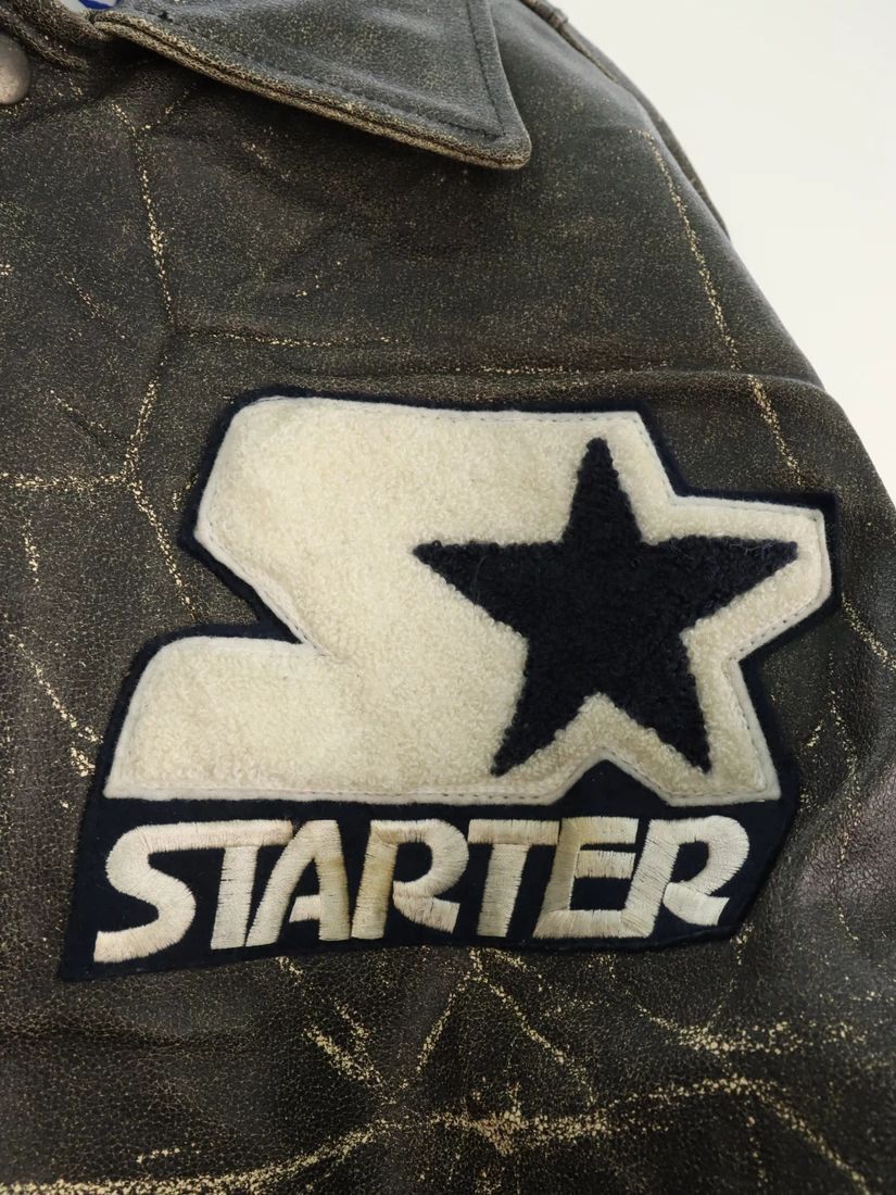 Starter WORN Vtg. Starter Symbol Of America Sports Leather Jacket Size US L / EU 52-54 / 3 - 17 Thumbnail