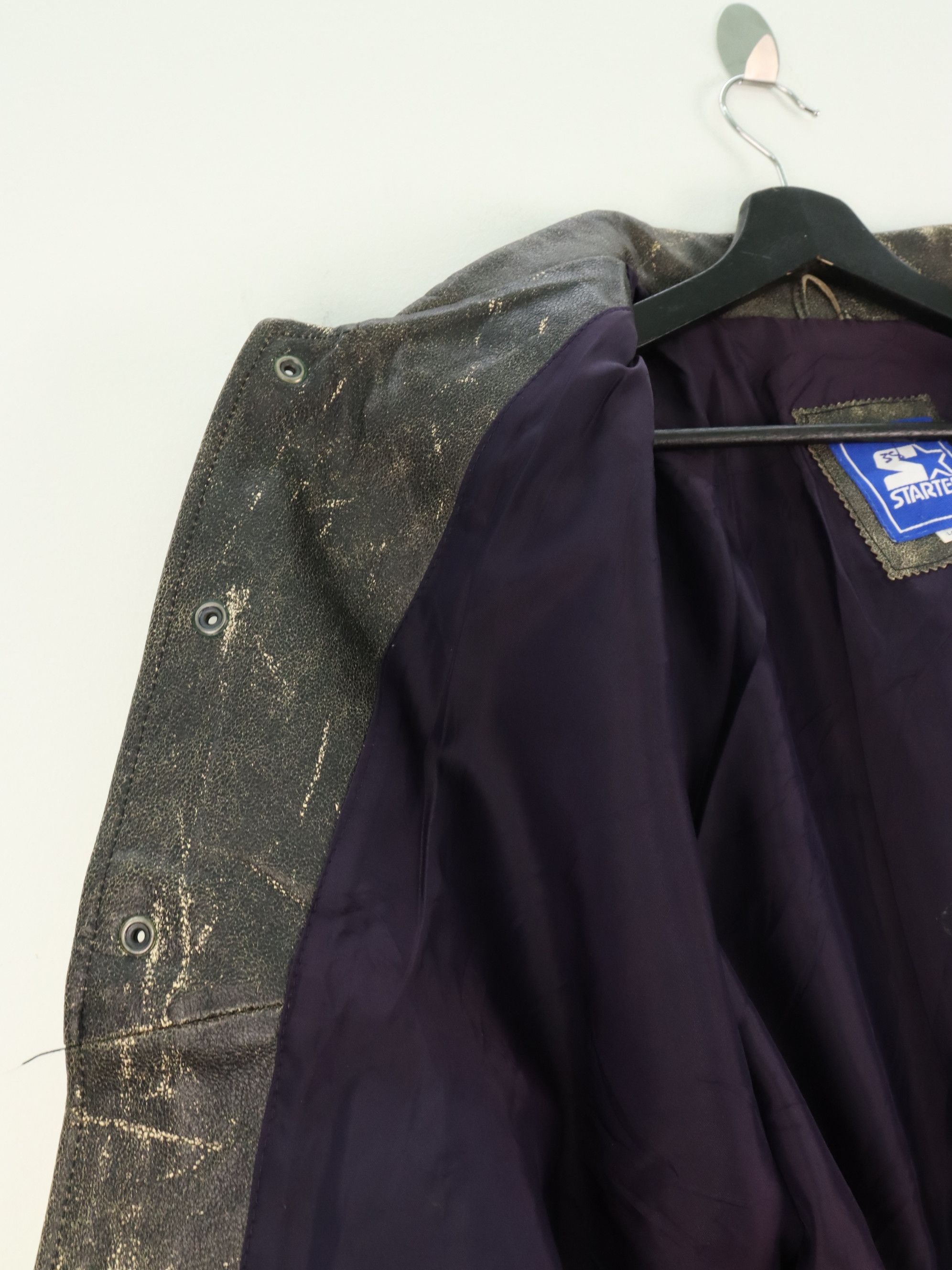 Starter WORN Vtg. Starter Symbol Of America Sports Leather Jacket Size US L / EU 52-54 / 3 - 12 Thumbnail
