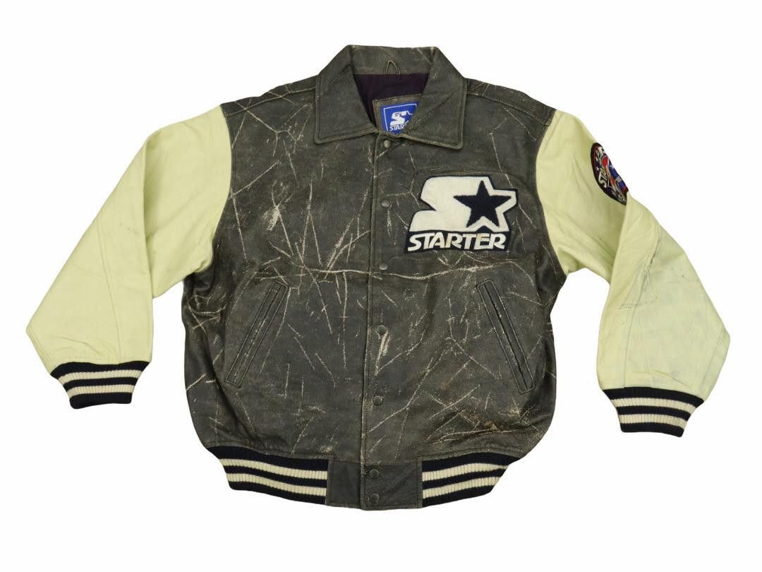 Starter WORN Vtg. Starter Symbol Of America Sports Leather Jacket Size US L / EU 52-54 / 3 - 4 Thumbnail