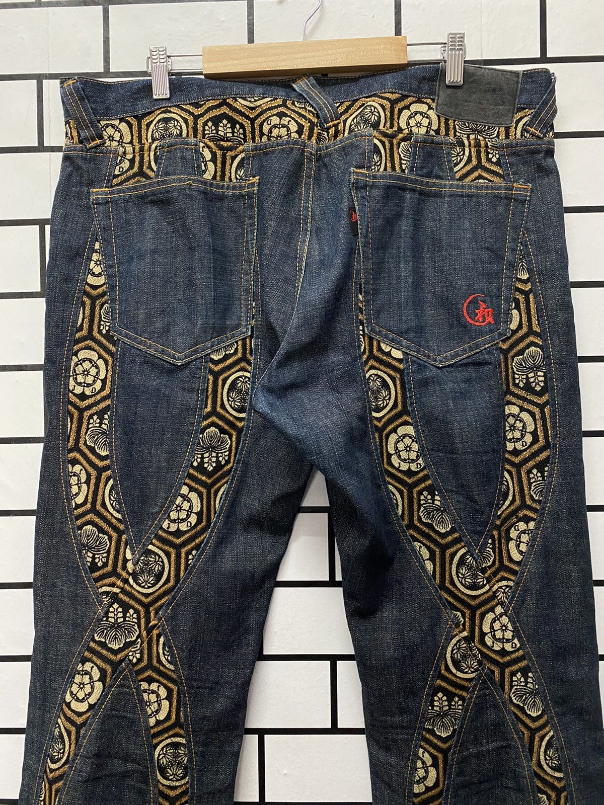 Japanese Brand JUVENILE DELINQUENT X Japan Blue Reconstructed Denim Pants Size US 38 / EU 54 - 9 Thumbnail