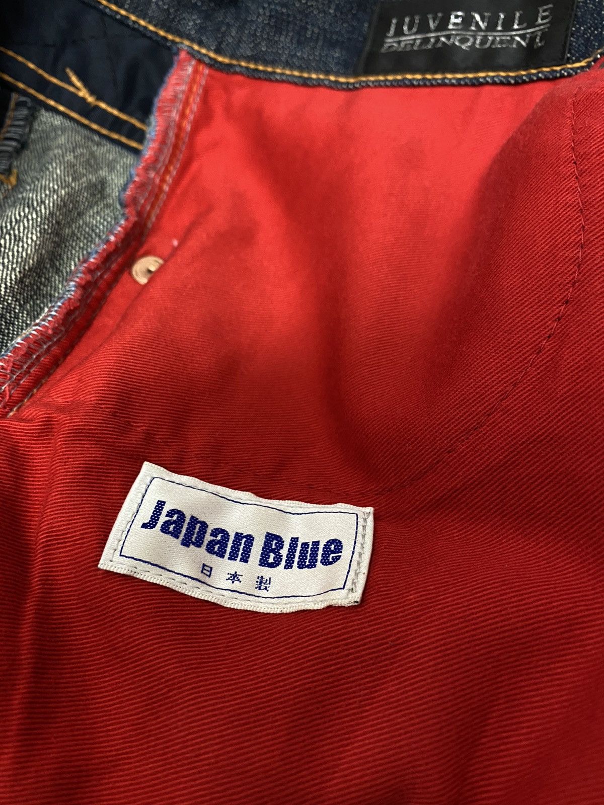 Japanese Brand JUVENILE DELINQUENT X Japan Blue Reconstructed Denim Pants Size US 38 / EU 54 - 14 Thumbnail