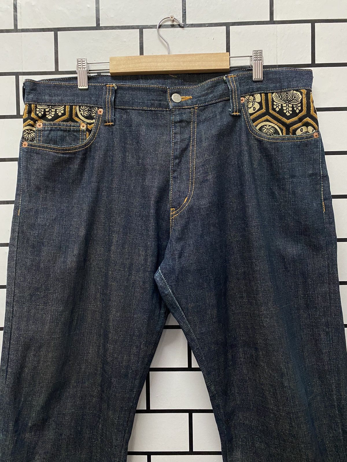 Japanese Brand JUVENILE DELINQUENT X Japan Blue Reconstructed Denim Pants Size US 38 / EU 54 - 5 Thumbnail