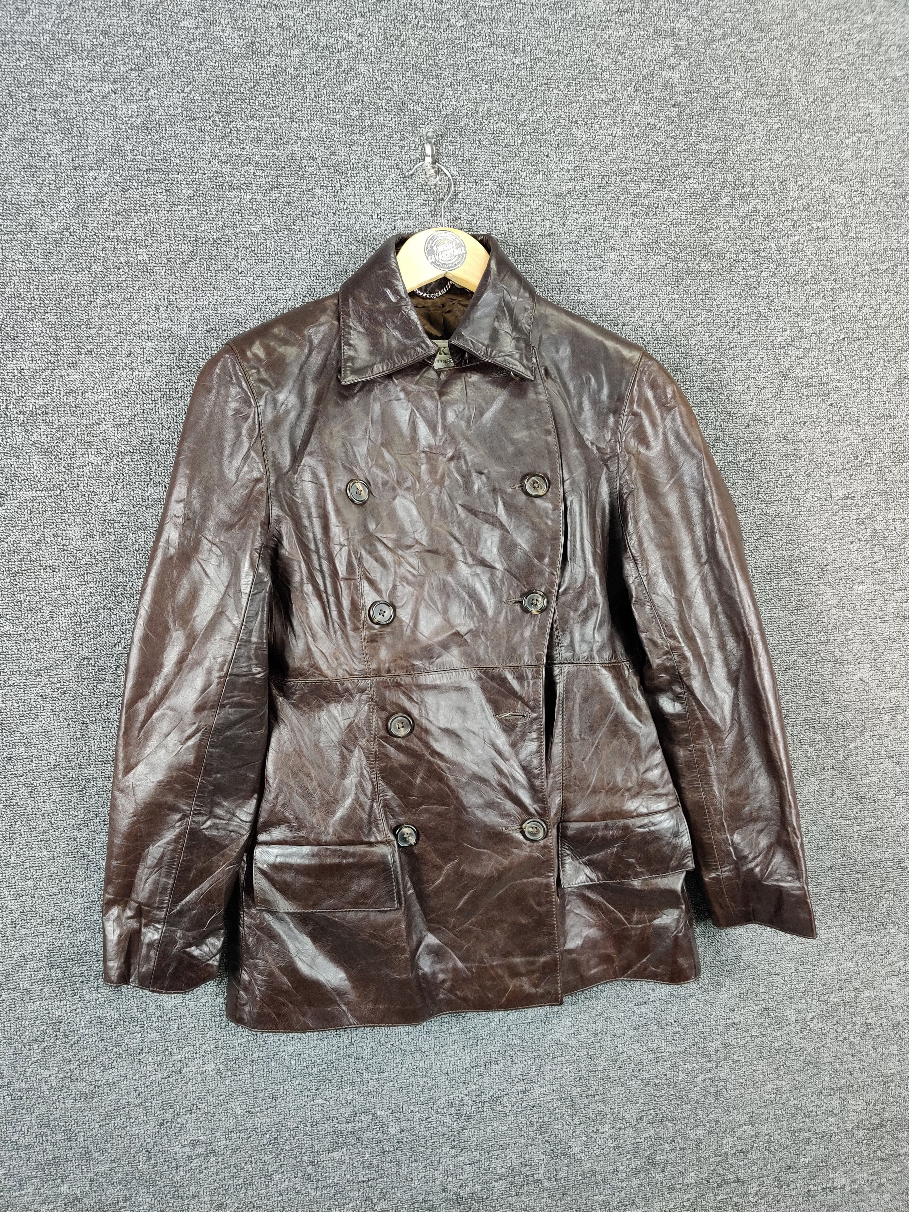 Japanese Brand Vintage Blakes Brown Leather Double Breasted Size US M / EU 48-50 / 2 - 5 Thumbnail