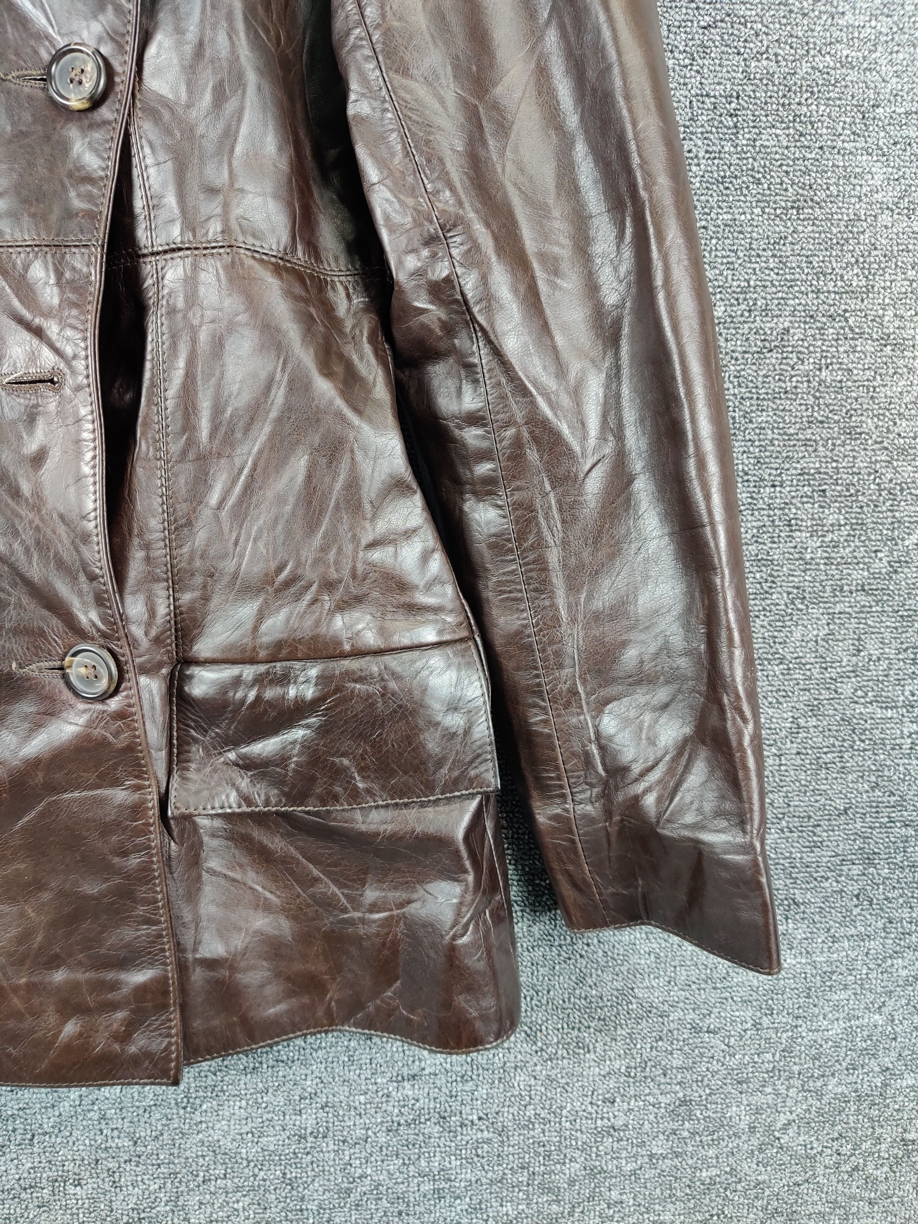 Japanese Brand Vintage Blakes Brown Leather Double Breasted Size US M / EU 48-50 / 2 - 3 Thumbnail