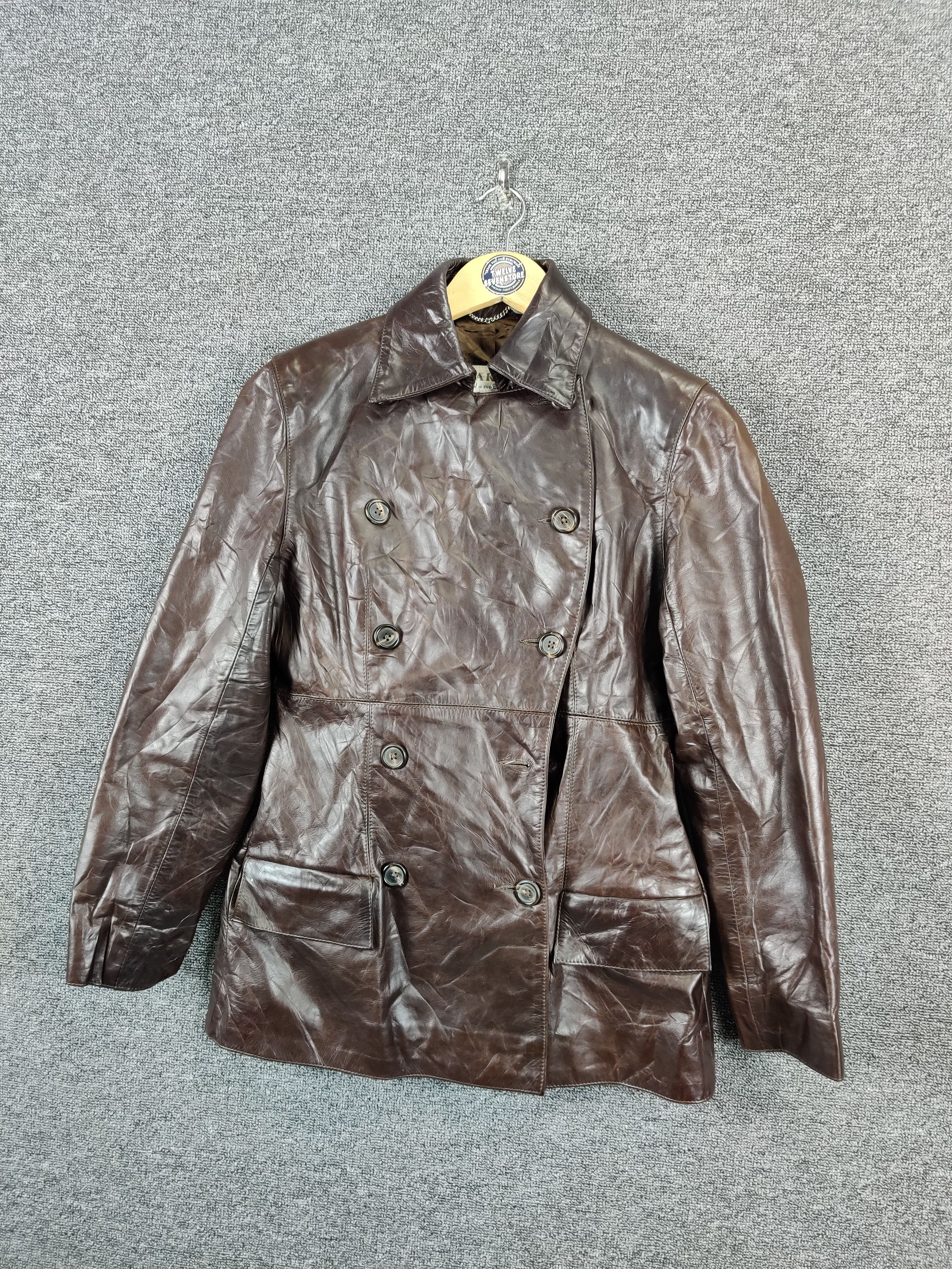 Japanese Brand Vintage Blakes Brown Leather Double Breasted Size US M / EU 48-50 / 2 - 2 Thumbnail