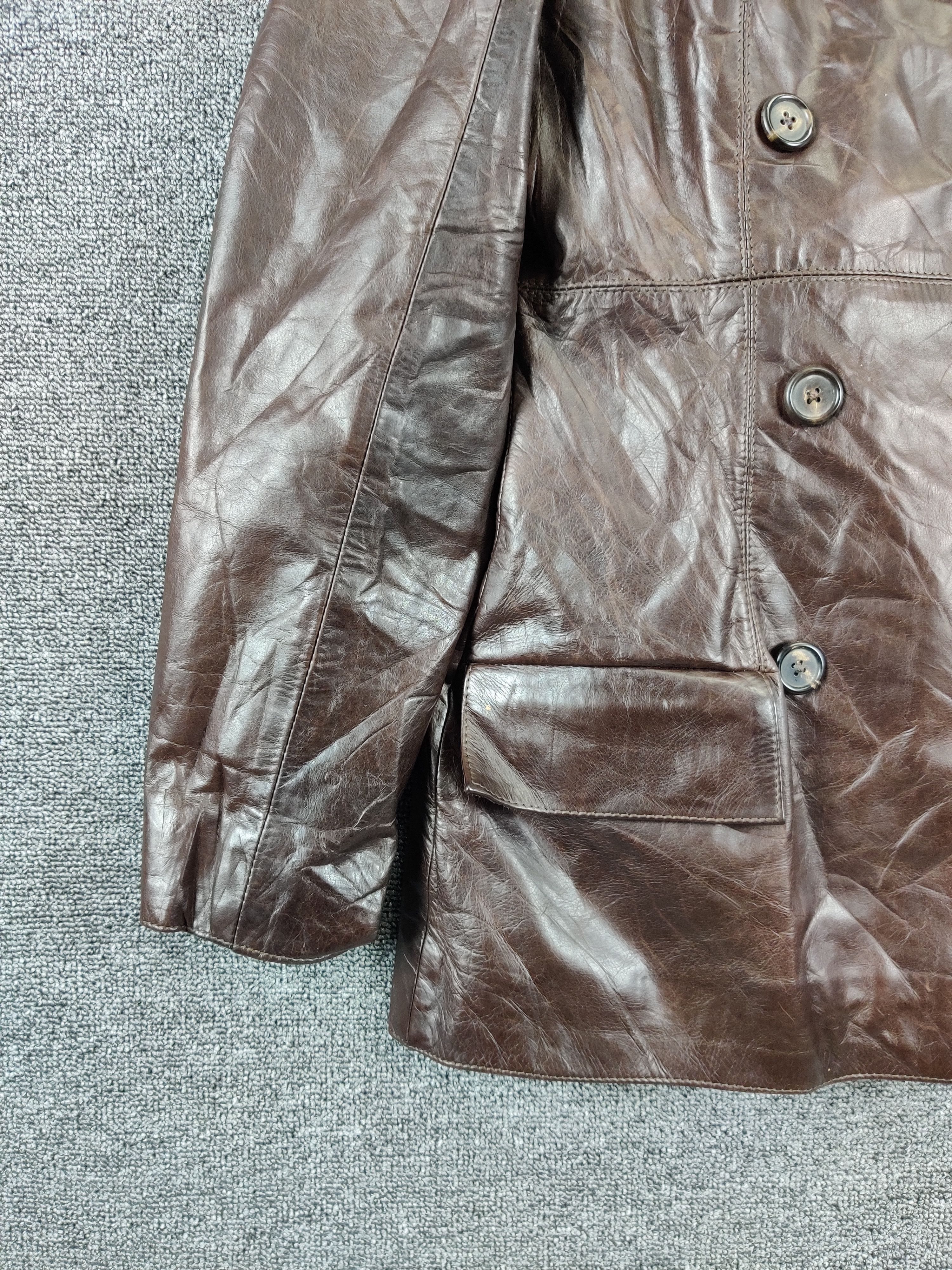Japanese Brand Vintage Blakes Brown Leather Double Breasted Size US M / EU 48-50 / 2 - 4 Thumbnail