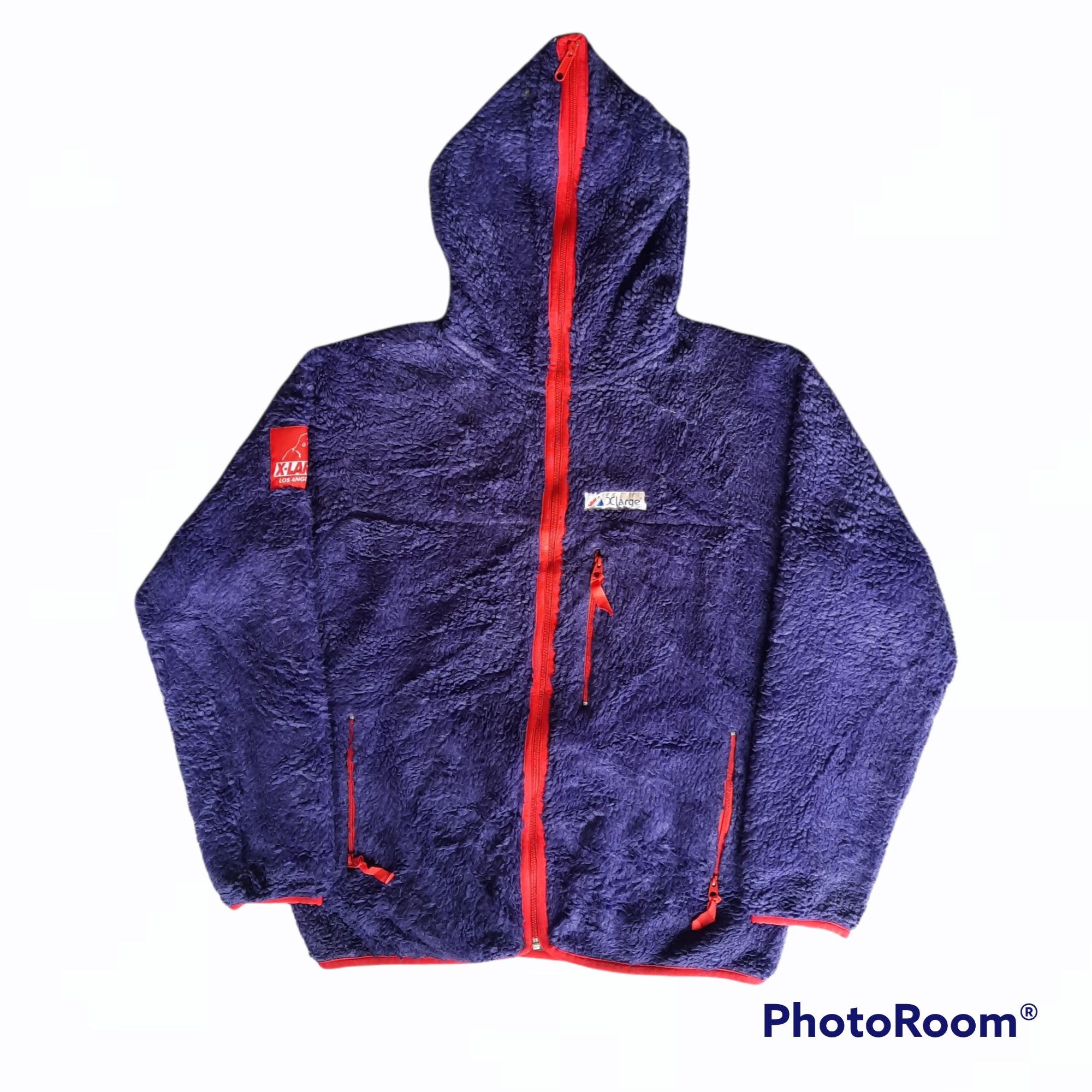 Xlarge 🔥Vintage 90s xlarge distressed sherpa hoodie jacket Size US L / EU 52-54 / 3 - 1 Thumbnail