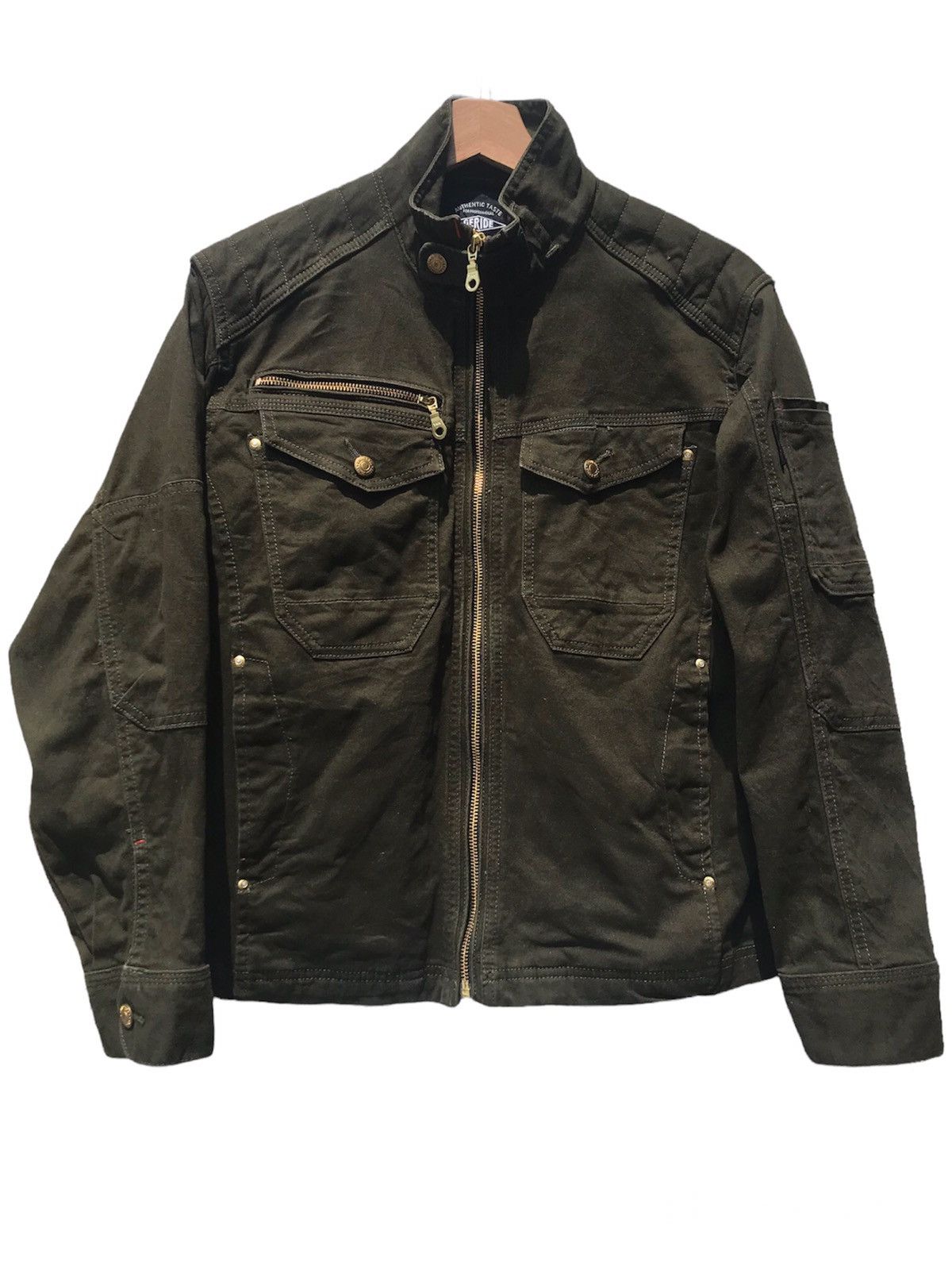 image of Workers Geride Work Trucker Jacket in Green, Men's (Size Medium)