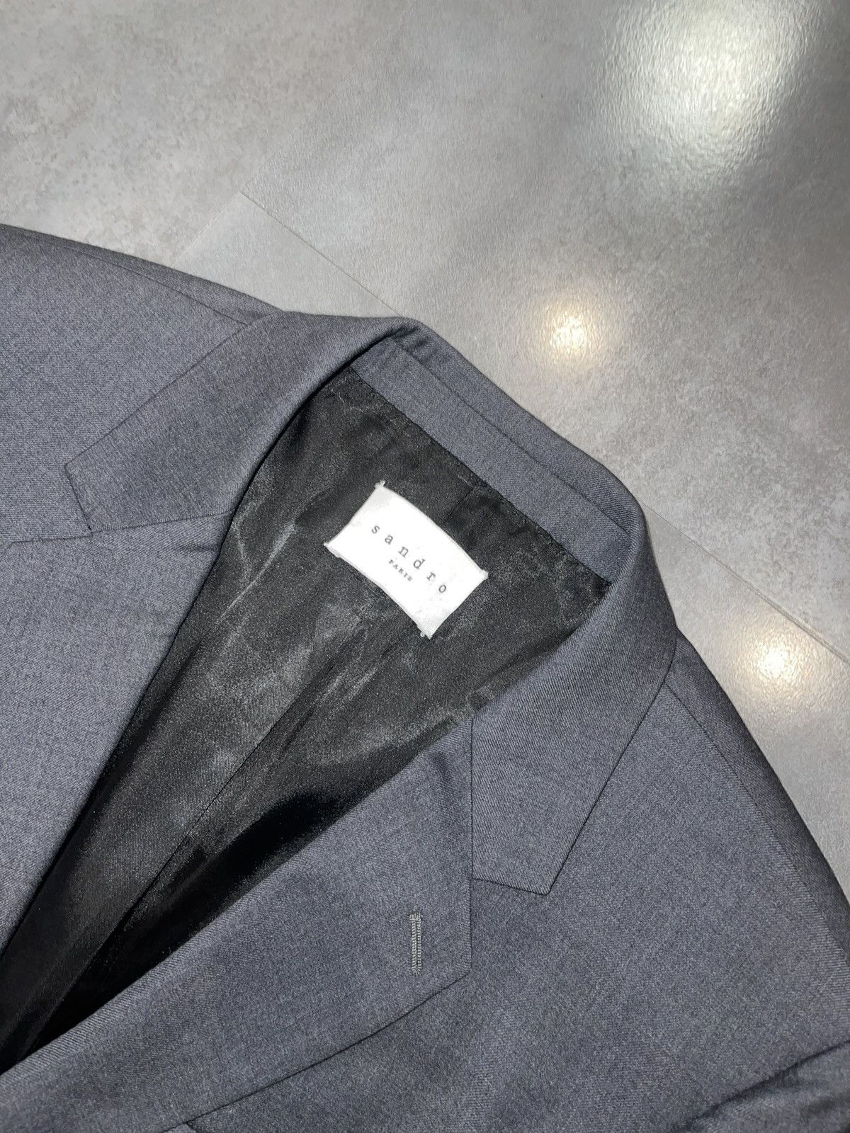 Sandro Sandro Wool Grey Blazer Size US L / EU 52-54 / 3 - 14 Thumbnail