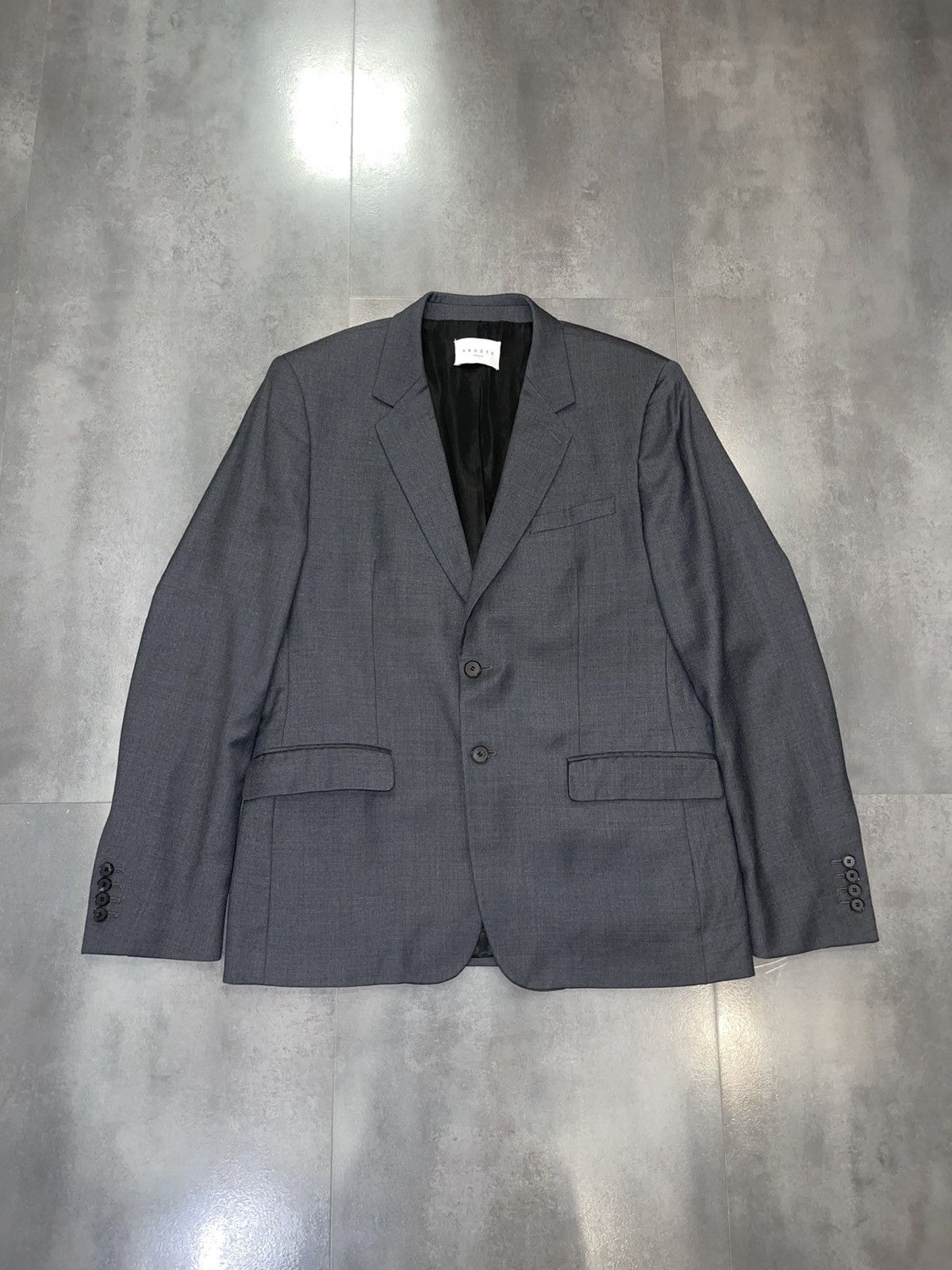 Sandro Sandro Wool Grey Blazer Size US L / EU 52-54 / 3 - 1 Thumbnail