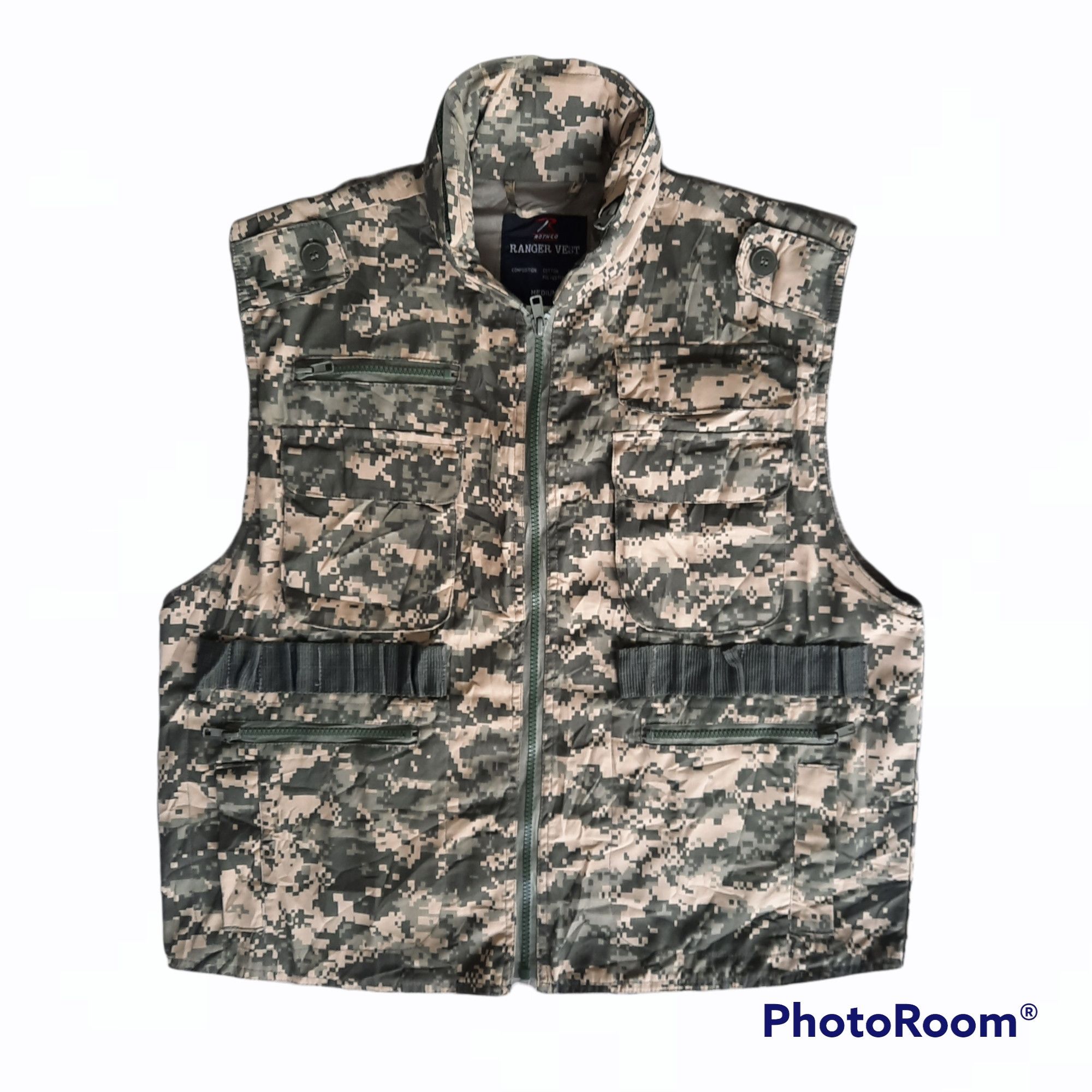 image of Rothco Camo Digital Military Army Tactical Ranger Vest, Men's (Size Medium)