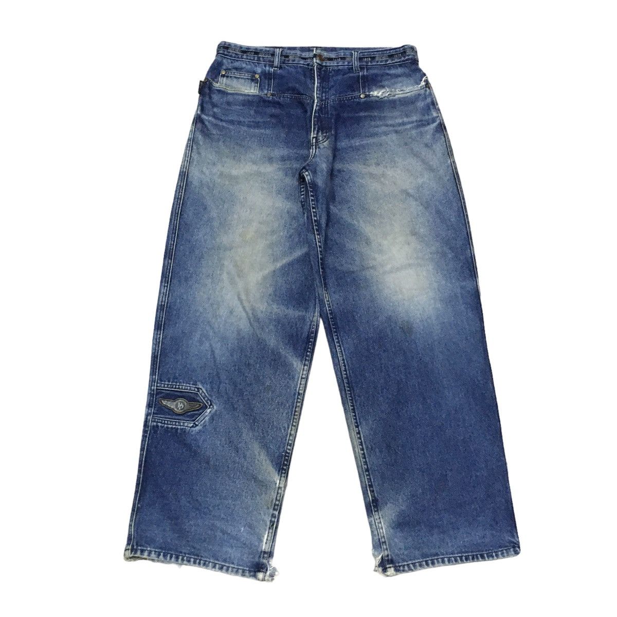 If Six Was Nine × Pelle Pelle Rare Design Vintage Brand Pelle Pelle Baggy Jeans 1990s Size US 36 / EU 52 - 1 Thumbnail