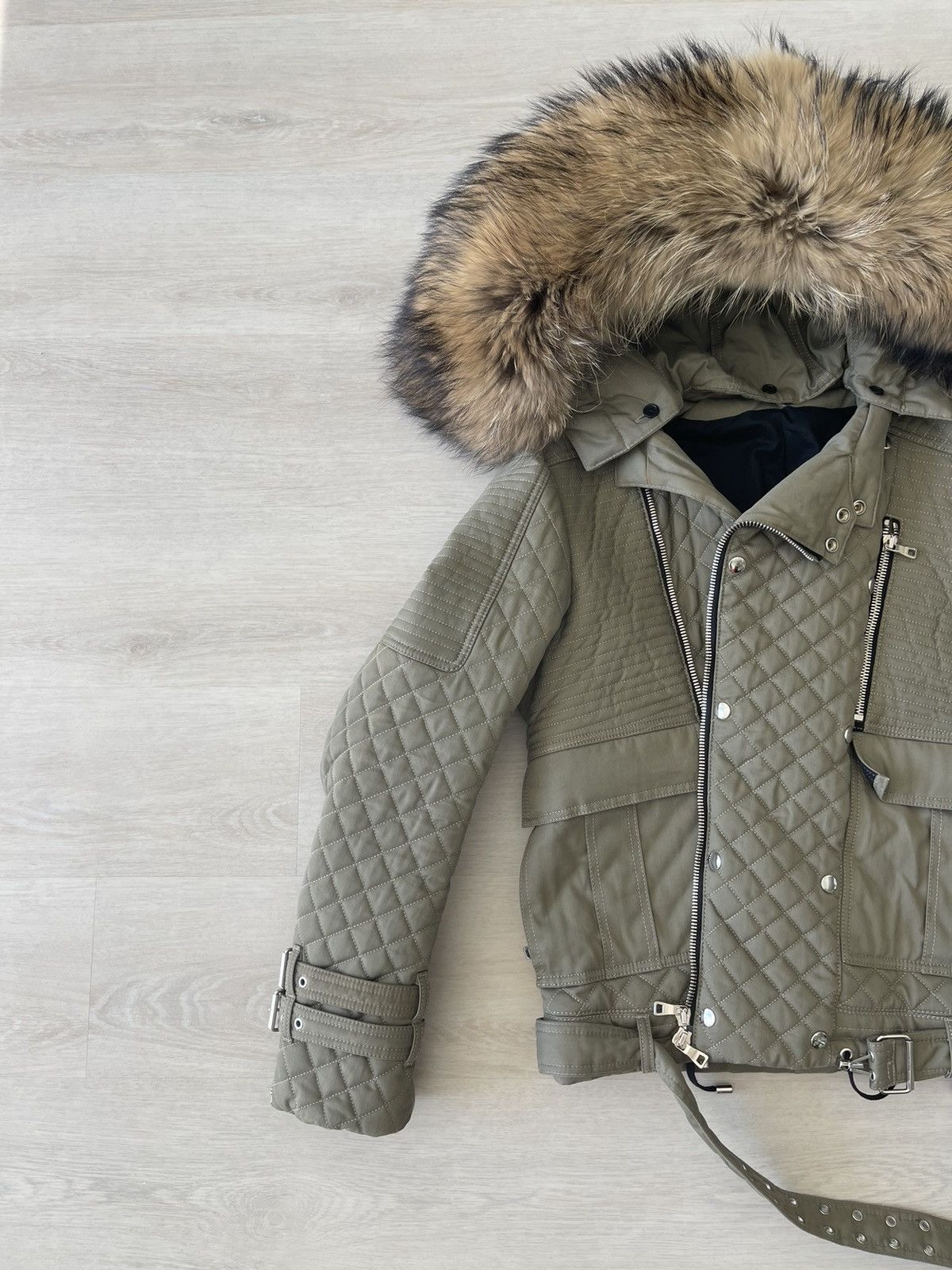 Balmain Balmain Coat Fur Hood Size US L / EU 52-54 / 3 - 3 Thumbnail