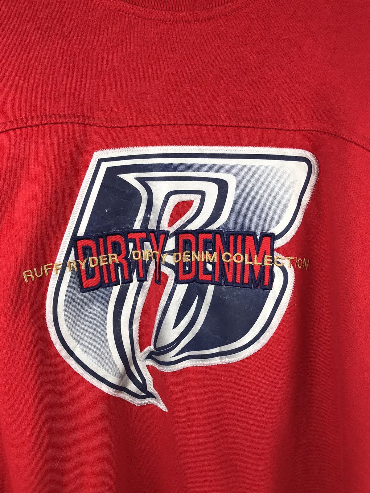 Rap Tees Vtg Ruff Ryders Dirty Denim Work DMX Sweatshirt Size US XL / EU 56 / 4 - 2 Thumbnail