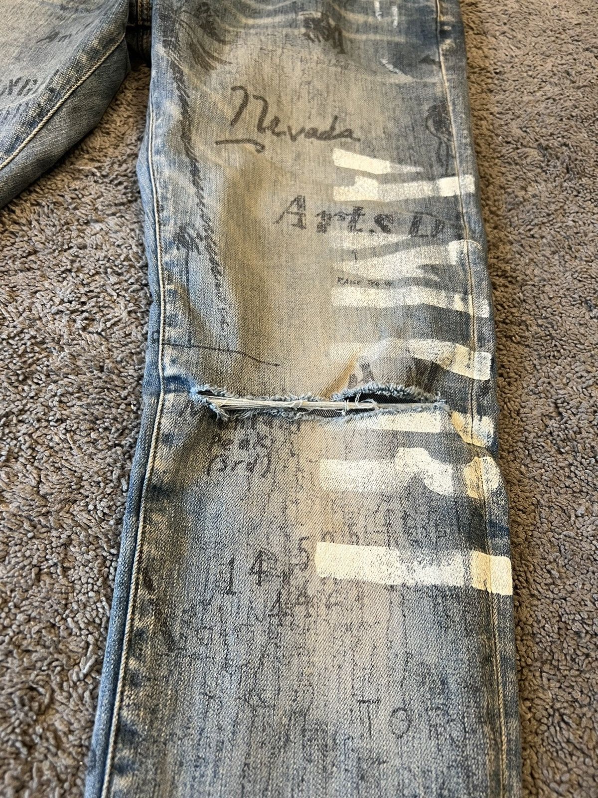 Amiri Amiri Stencil Logo Jeans Size US 33 - 2 Thumbnail