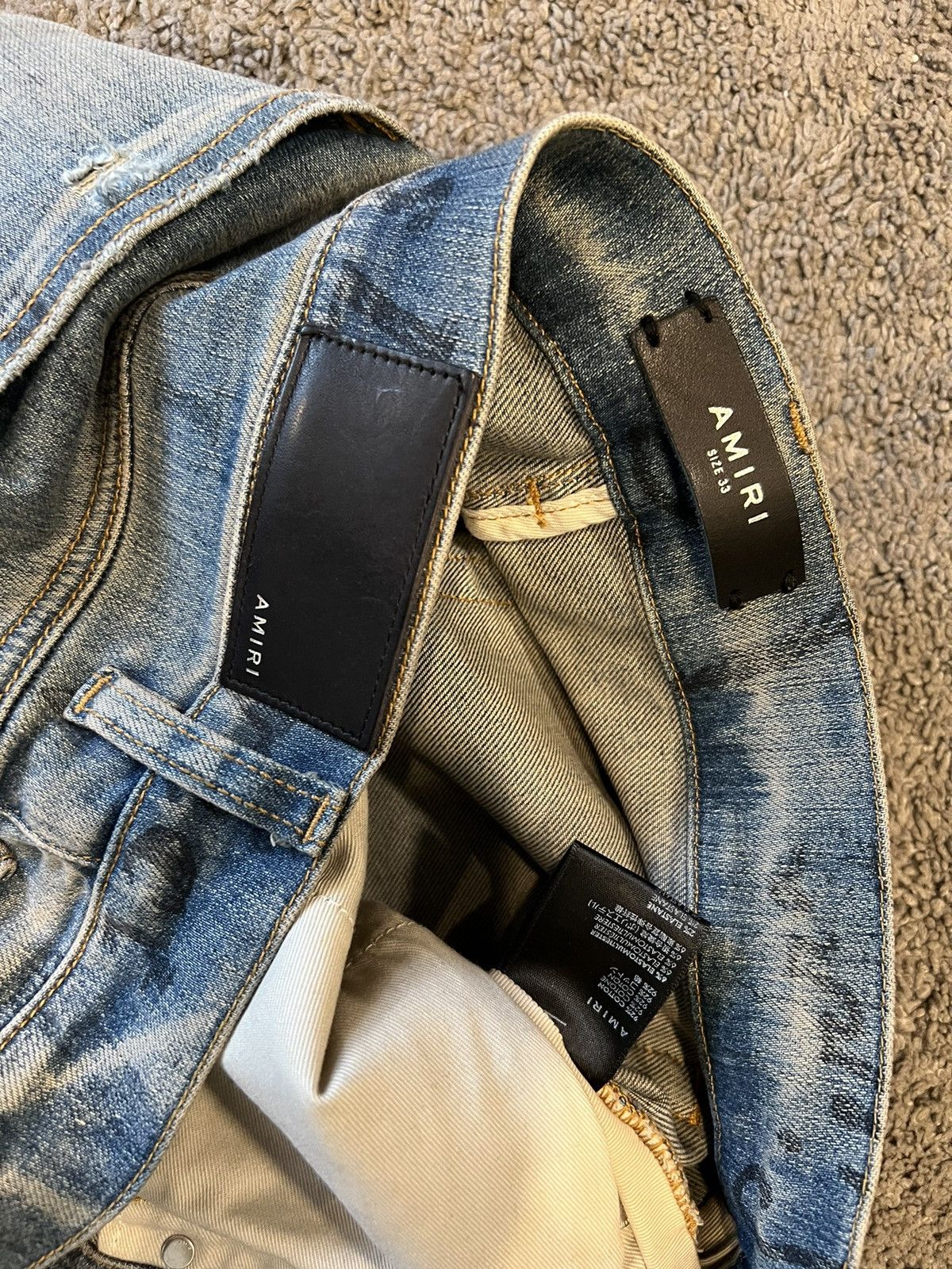 Amiri Amiri Stencil Logo Jeans Size US 33 - 5 Thumbnail