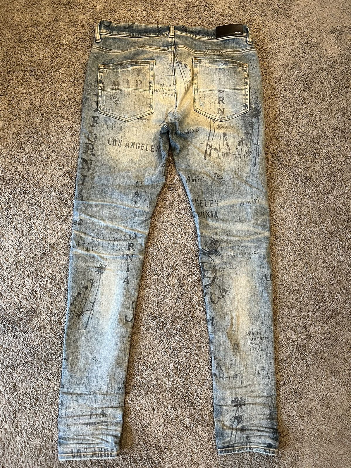 Amiri Amiri Stencil Logo Jeans Size US 33 - 6 Thumbnail