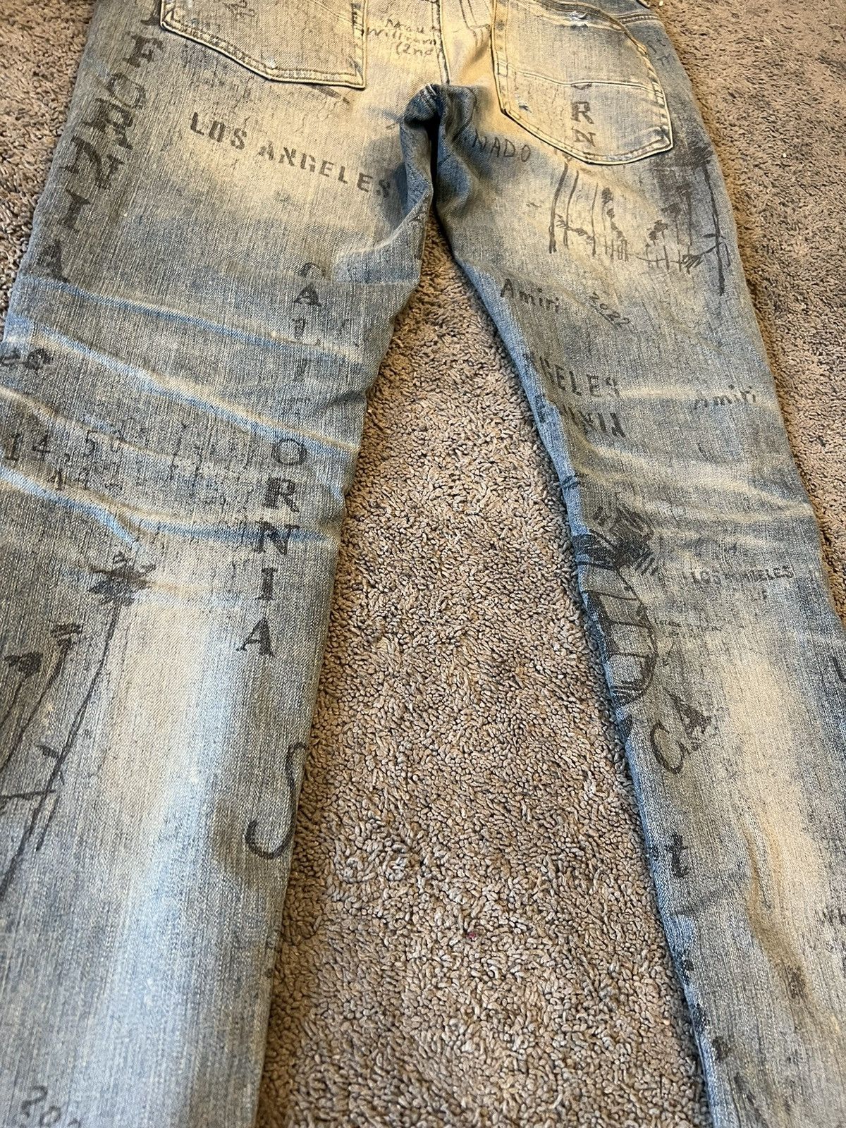 Amiri Amiri Stencil Logo Jeans Size US 33 - 8 Thumbnail