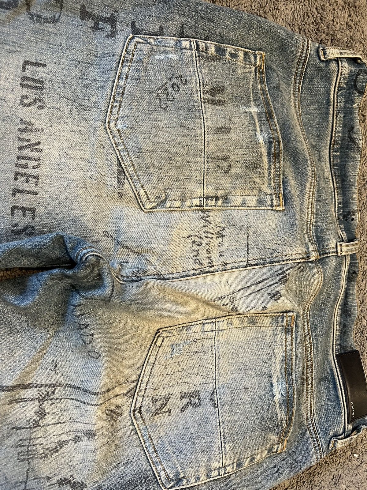 Amiri Amiri Stencil Logo Jeans Size US 33 - 7 Thumbnail