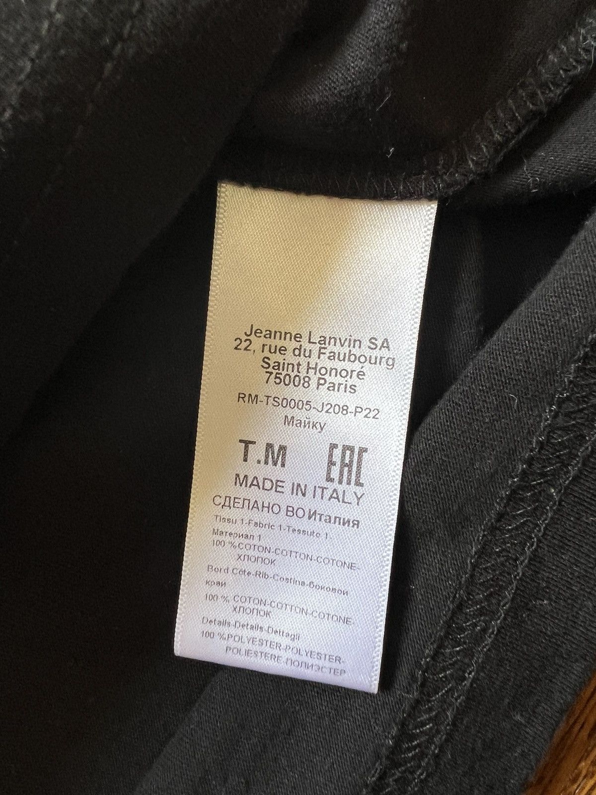 Lanvin Lavin Paris Embroidered T-Shirt Size US M / EU 48-50 / 2 - 4 Thumbnail