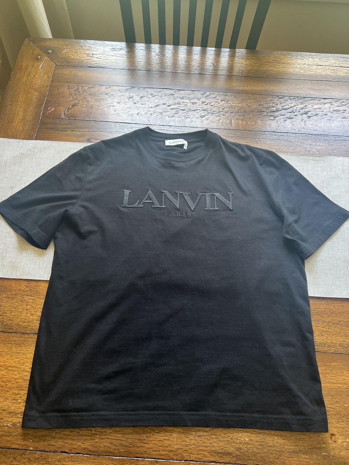 Lanvin Lavin Paris Embroidered T-Shirt Size US M / EU 48-50 / 2 - 1 Thumbnail