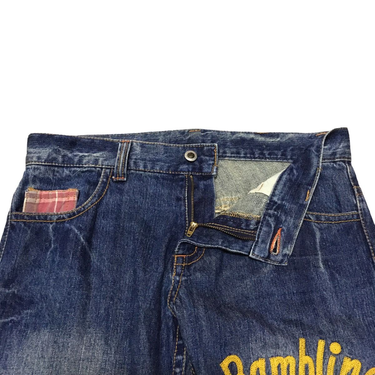 If Six Was Nine × Japanese Brand × Le Grande Bleu (L.G.B.) Rare Design Vintage Japanese Brand Distressed Jeans 1990s Size US 33 - 8 Thumbnail