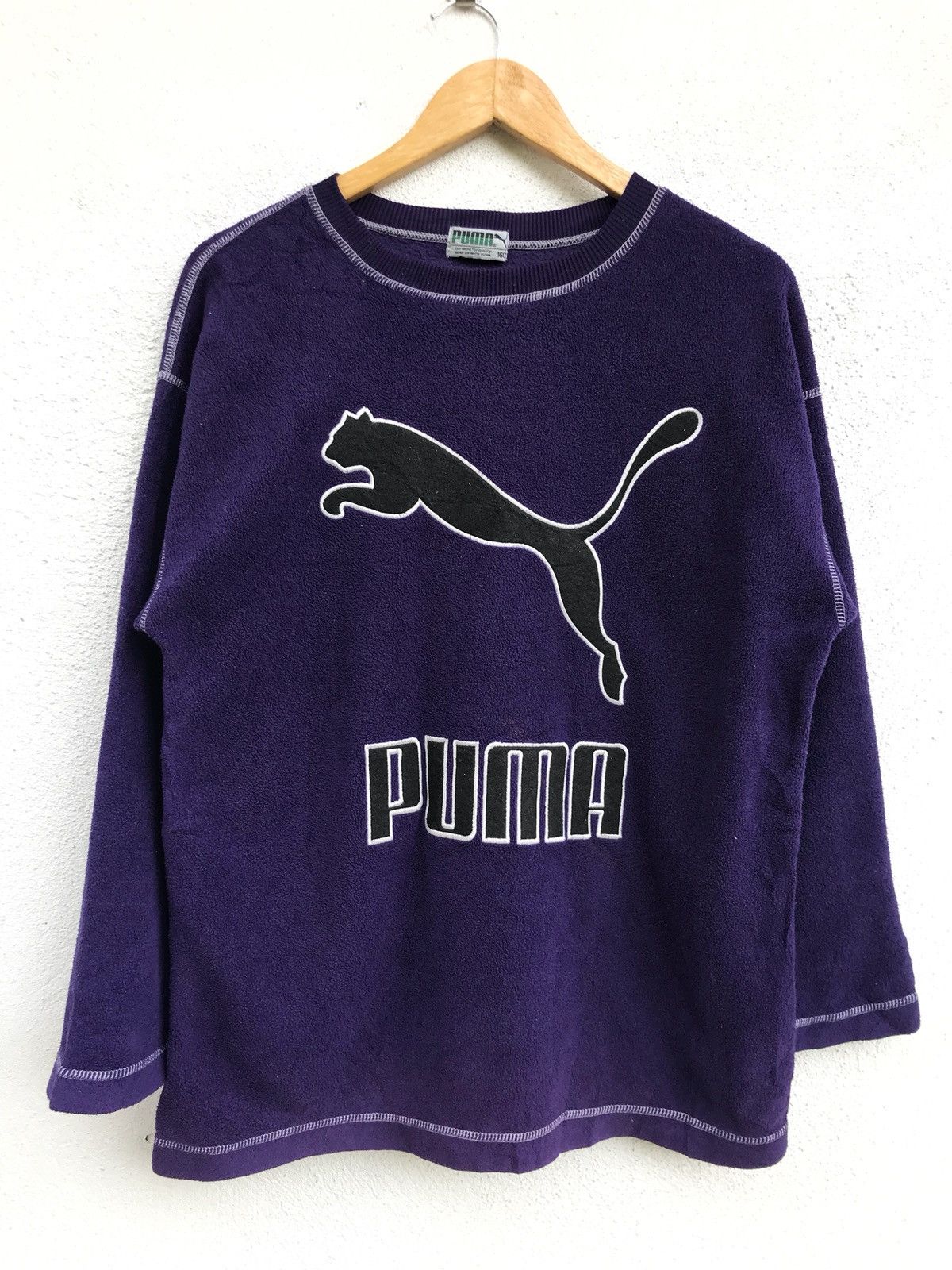Puma × Vintage Vintage Puma Fleece Big Logo Crewneck Sweatshirt Size US M / EU 48-50 / 2 - 1 Thumbnail