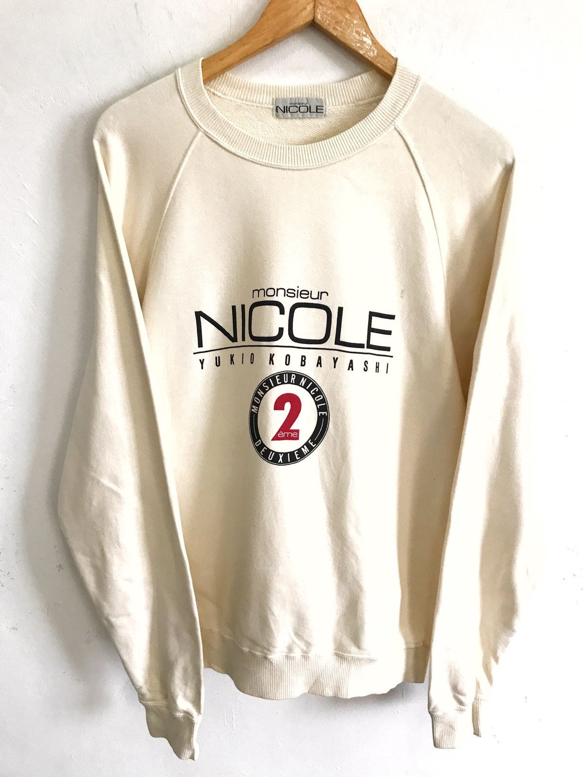 Designer × Japanese Brand × Matsuda Yukio Kobayashi Monsieur Nicole Crewneck Sweatshirt Size US M / EU 48-50 / 2 - 1 Thumbnail