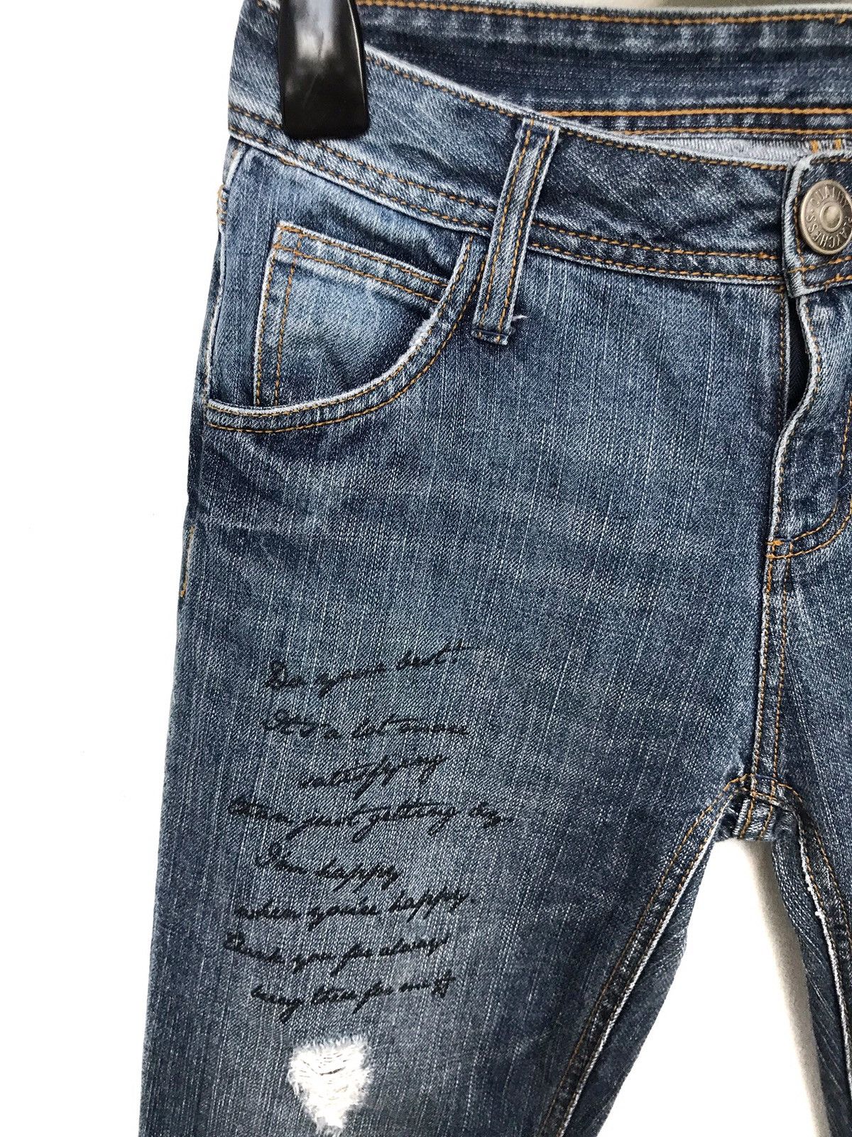20471120 × Beauty Beast × Japanese Brand Distressed Blue Poem Jeans Slim Fit Size US 28 / EU 44 - 4 Thumbnail