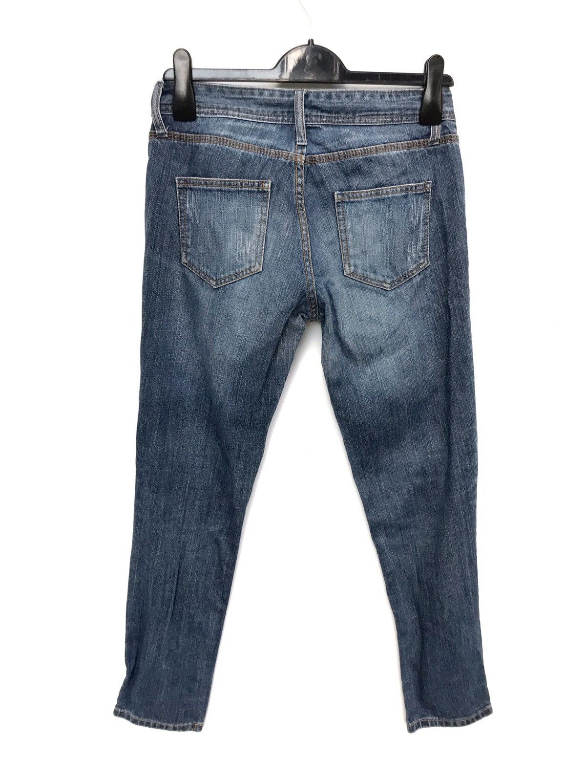 20471120 × Beauty Beast × Japanese Brand Distressed Blue Poem Jeans Slim Fit Size US 28 / EU 44 - 2 Thumbnail