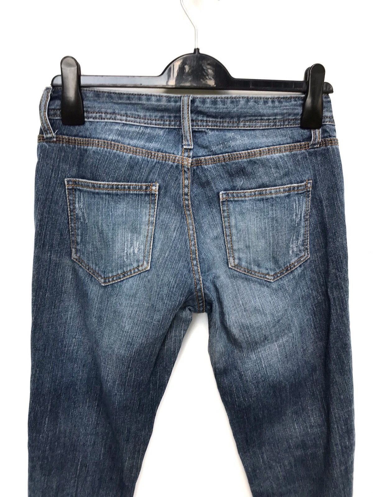 20471120 × Beauty Beast × Japanese Brand Distressed Blue Poem Jeans Slim Fit Size US 28 / EU 44 - 7 Thumbnail