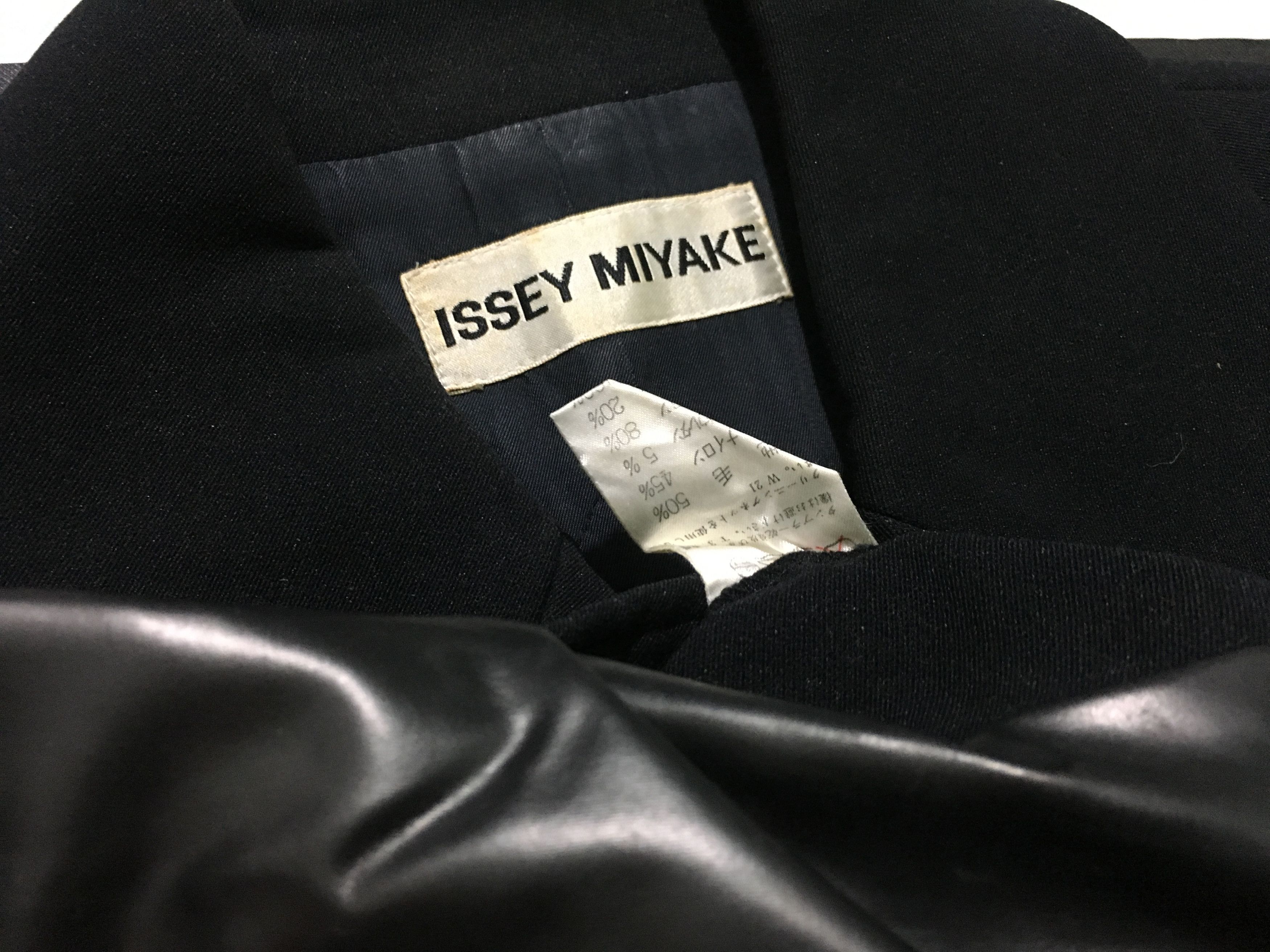 Issey Miyake 🔥 Archived Rare Vintage Issey Miyake Blazer Black Leather Size US M / EU 48-50 / 2 - 3 Thumbnail